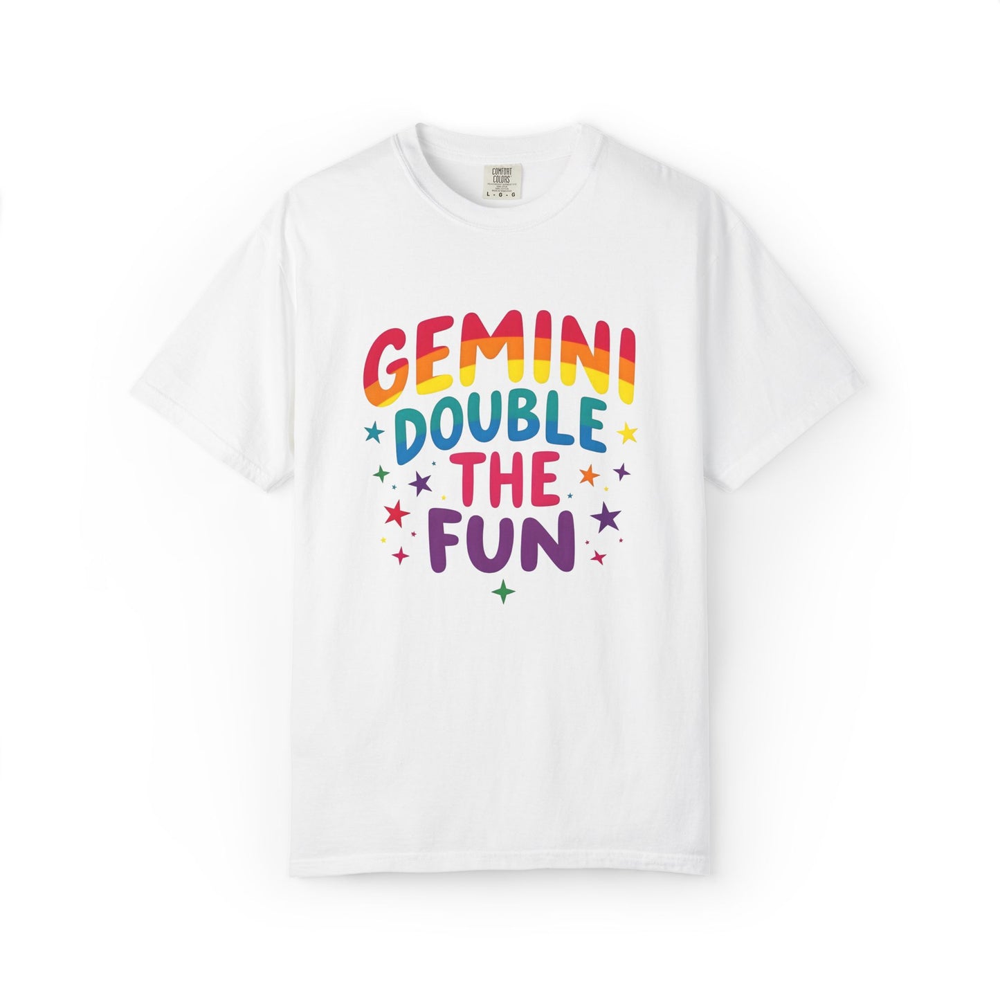 Gemini Double the Fun β Colorful Zodiac Shirt