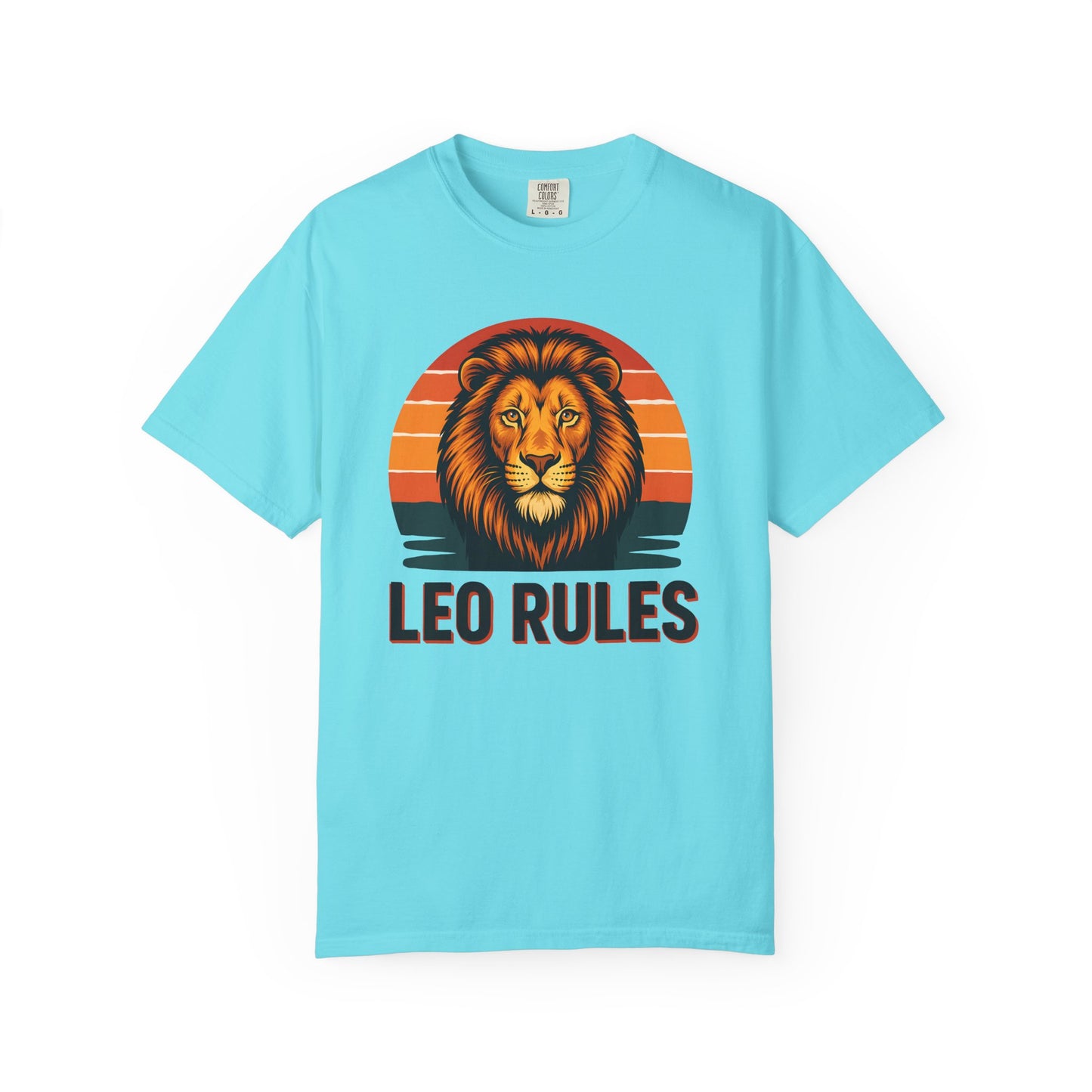 Leo Rules - Retro Rainbow Power Tee