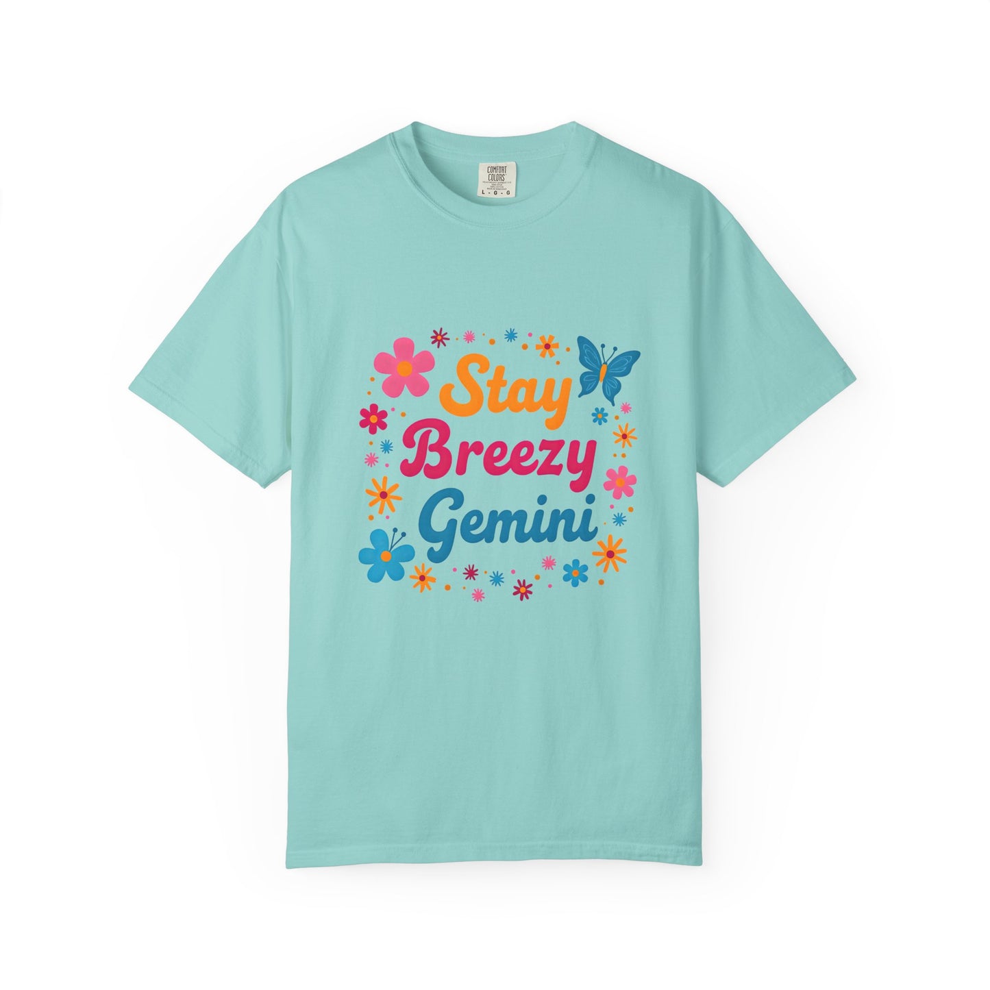 Stay Breezy Gemini Tee β Groovy Flower Power Zodiac Shirt