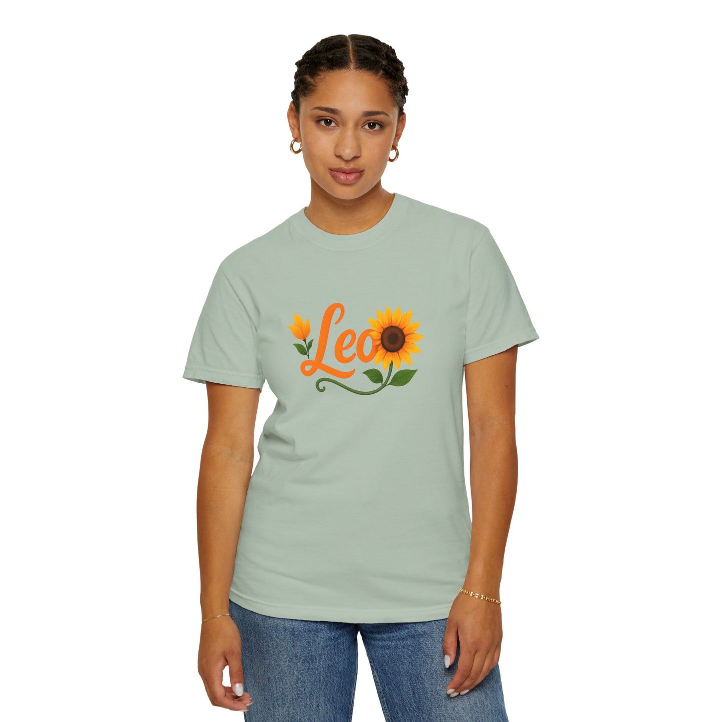 Leo Sunflower Tee β Retro Zodiac Shirt