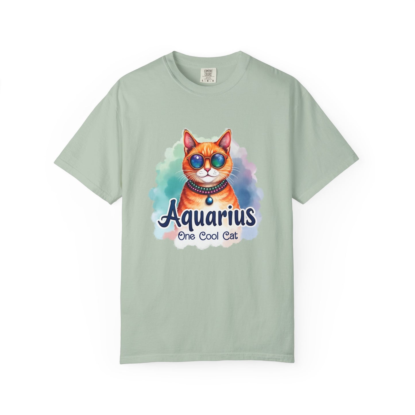 Aquarius One Cool Cat – Colorful Zodiac Shirt