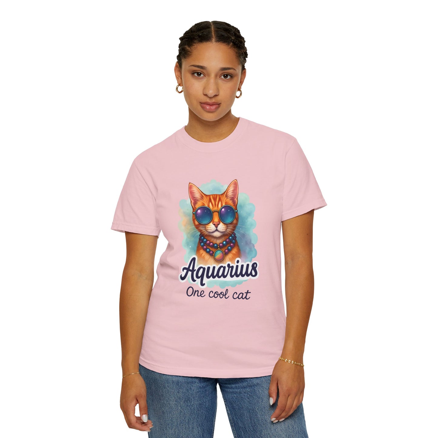 Aquarius One Cool Cat – Groovy Cosmic Kitty T-shirt