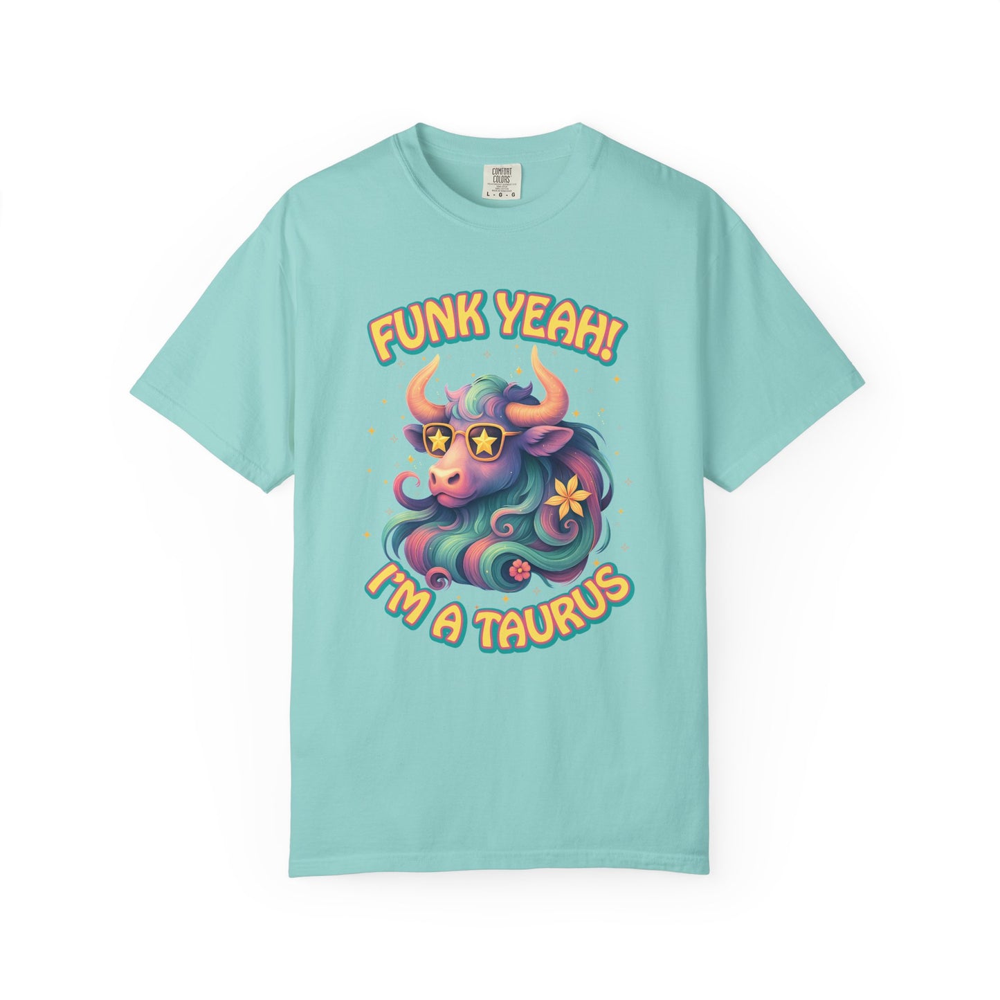 Funk Yeah I’m a Taurus T-Shirt | Cool Retro Taurus Graphic Tee | Comfort Colors 1717 | Astrology Shirt for Earth Signs