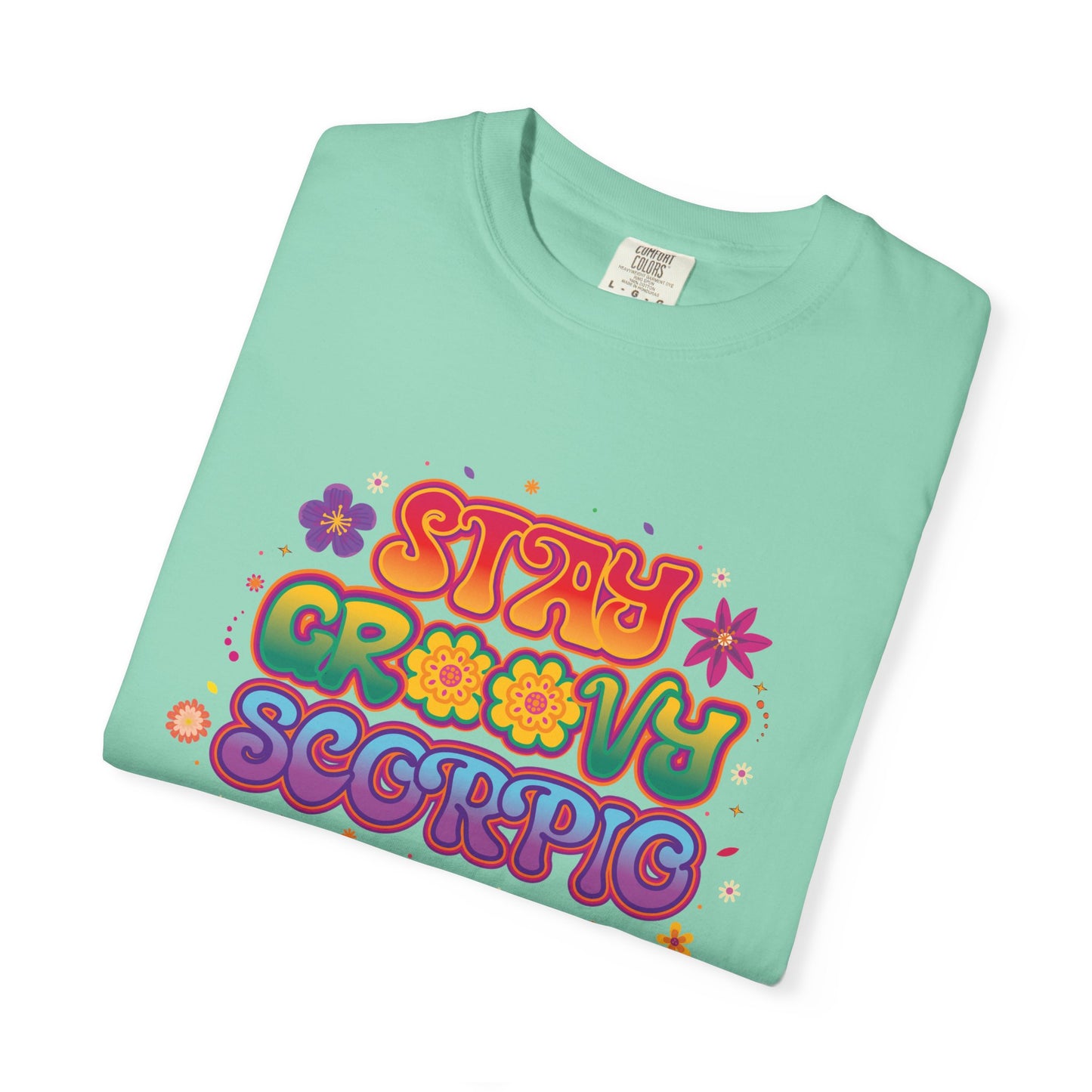 Stay Groovy Scorpio Tee – Groovy Flower Power Zodiac Shirt