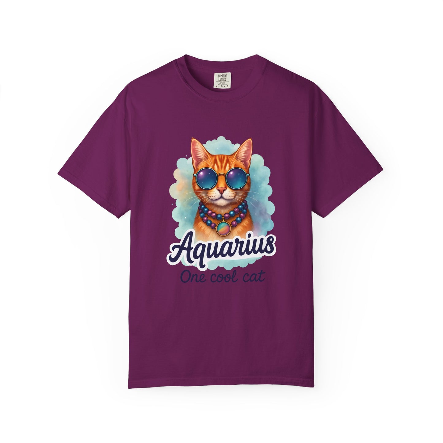 Aquarius One Cool Cat – Groovy Cosmic Kitty T-shirt