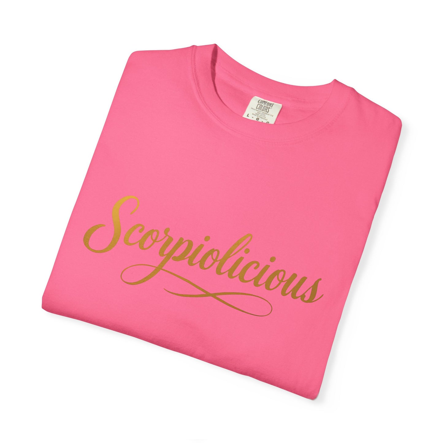 Scorpiolicious – Retro Script Scorpio Tee