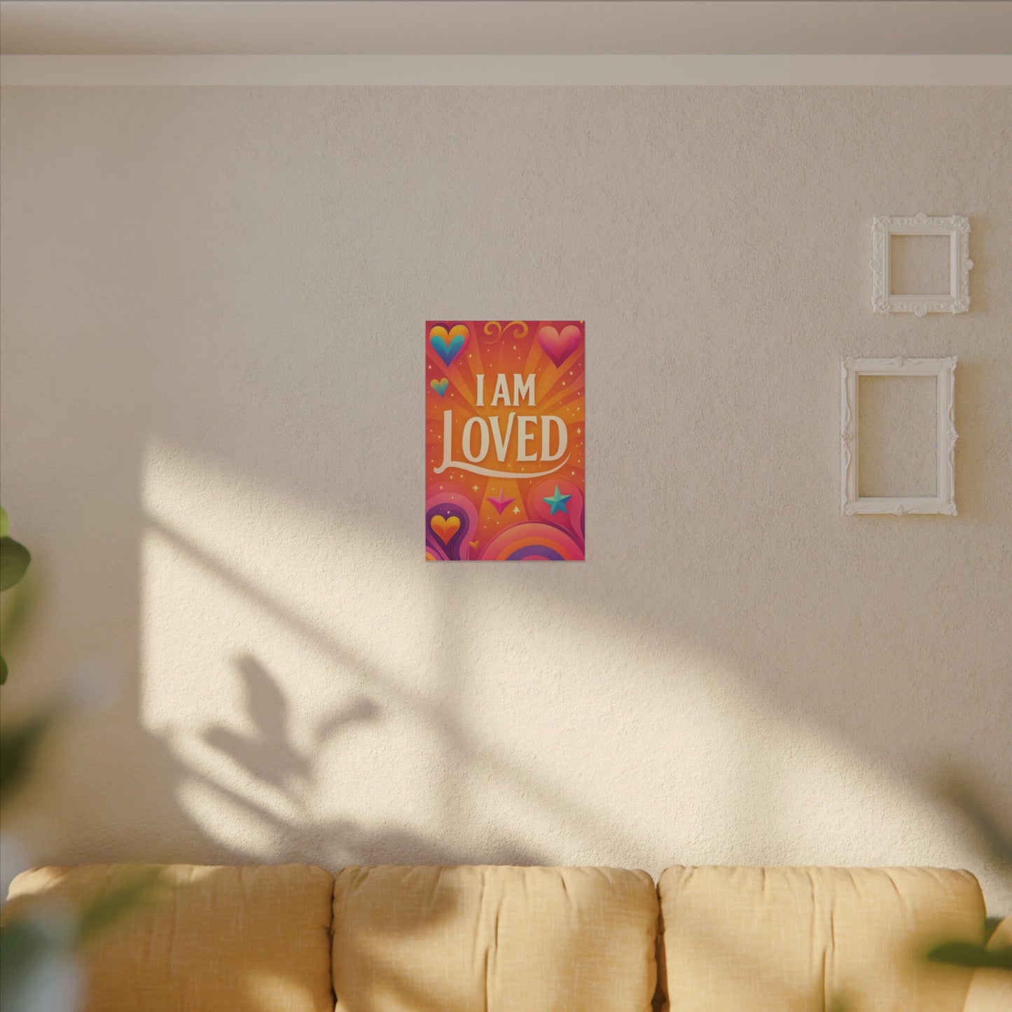 I AM LOVED – Colorful Affirmation Wall Art