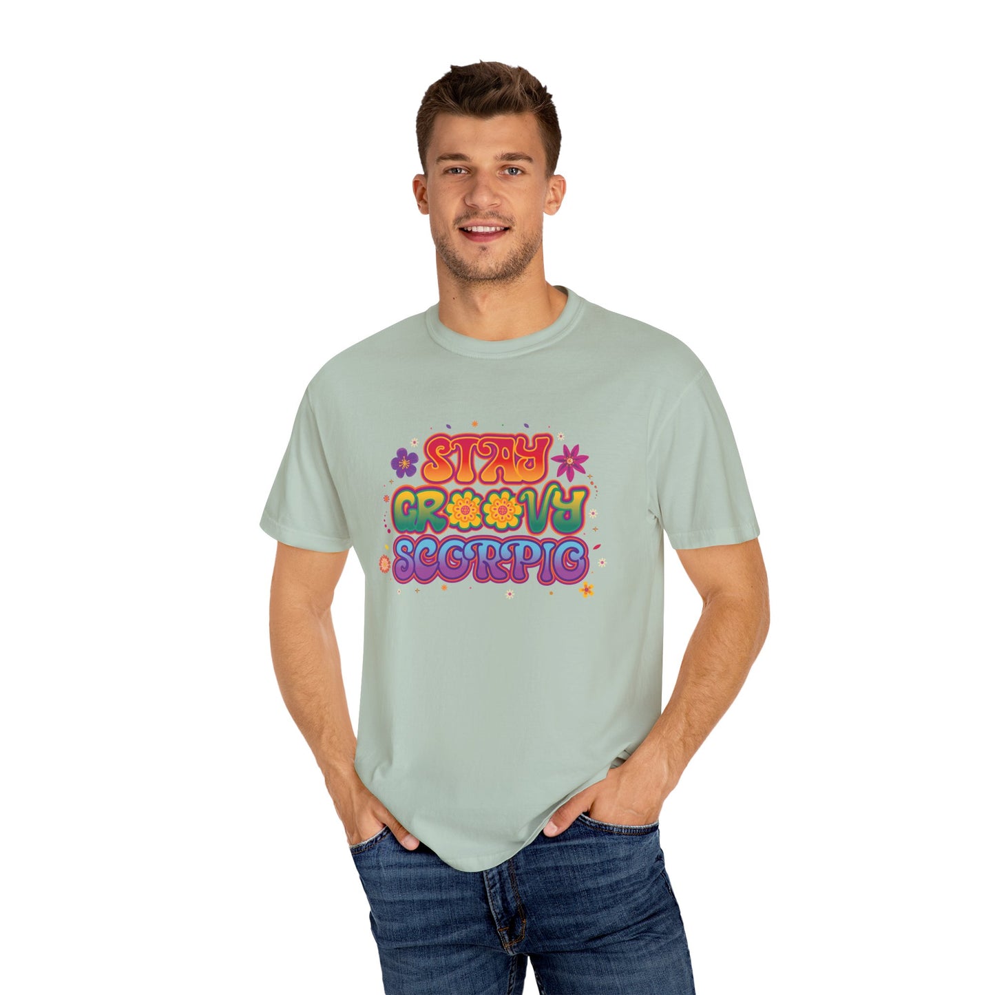 Stay Groovy Scorpio Tee β Groovy Flower Power Zodiac Shirt