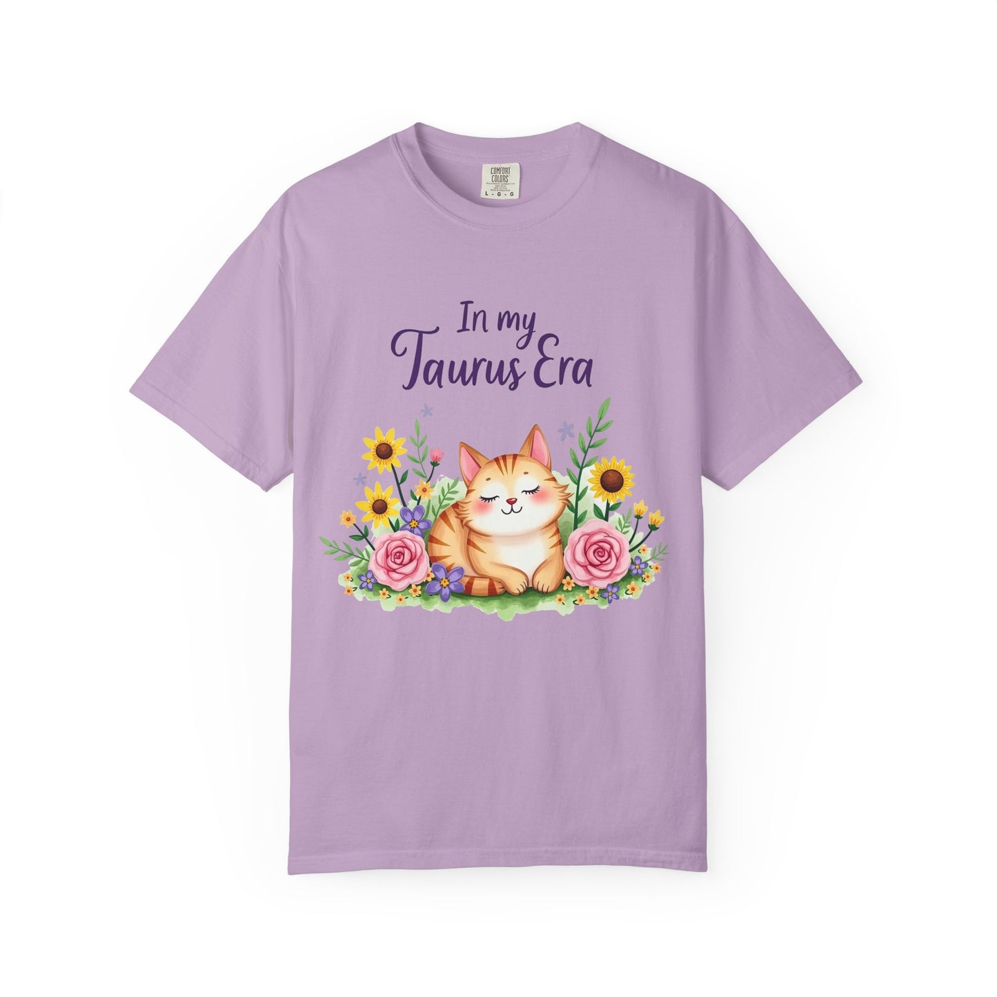 In My Taurus Era Tee – Colorful Zodiac Cat Shirt