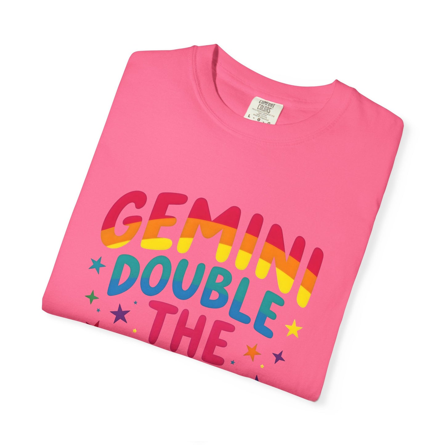 Gemini Double the Fun β Colorful Zodiac Shirt