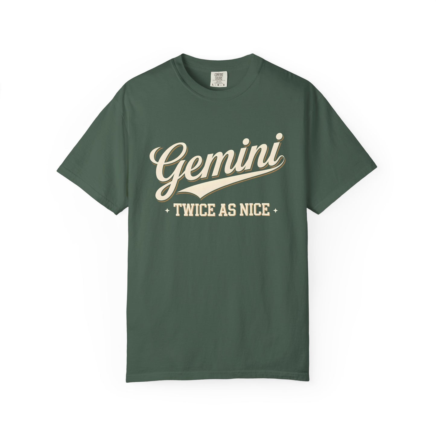 Gemini “Twice As Nice” Zodiac- Retro Astrology Tee - Unisex Graphic Shirt