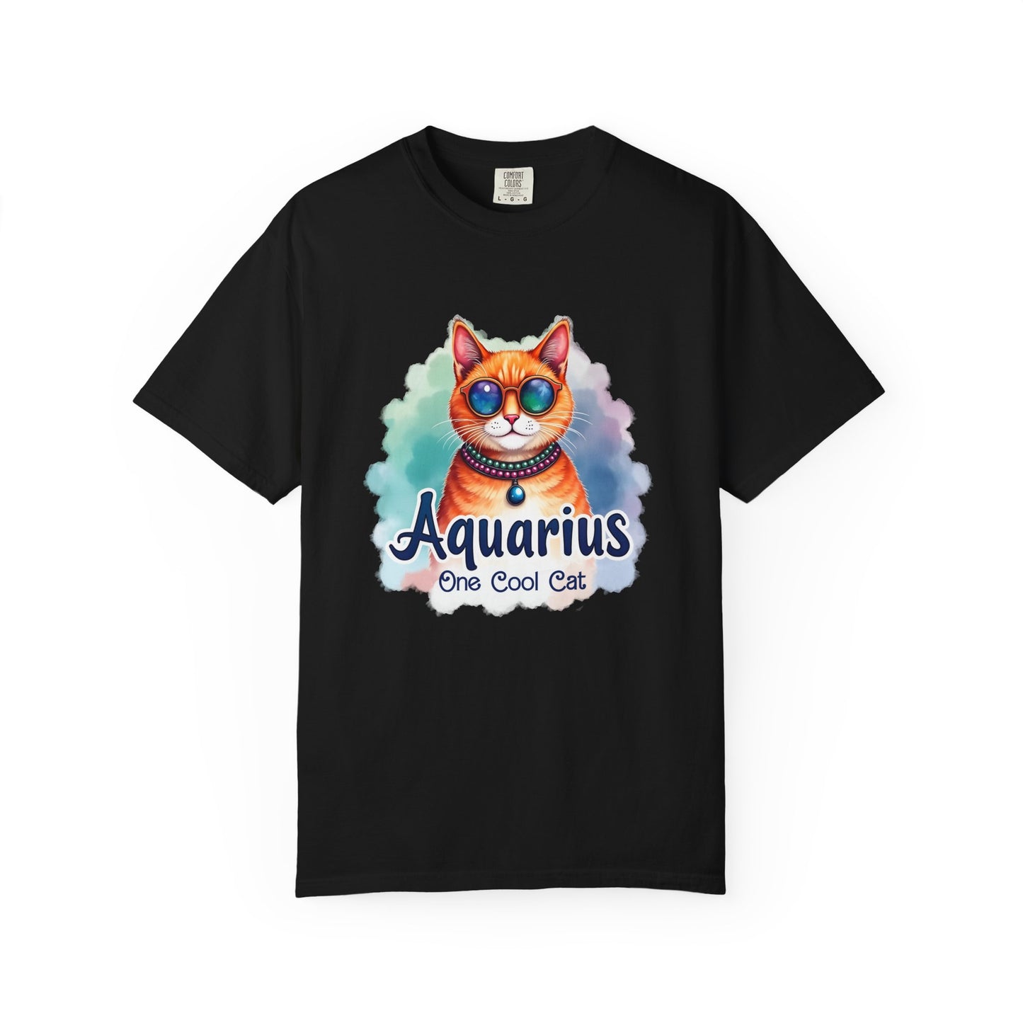 Aquarius One Cool Cat – Colorful Zodiac Shirt