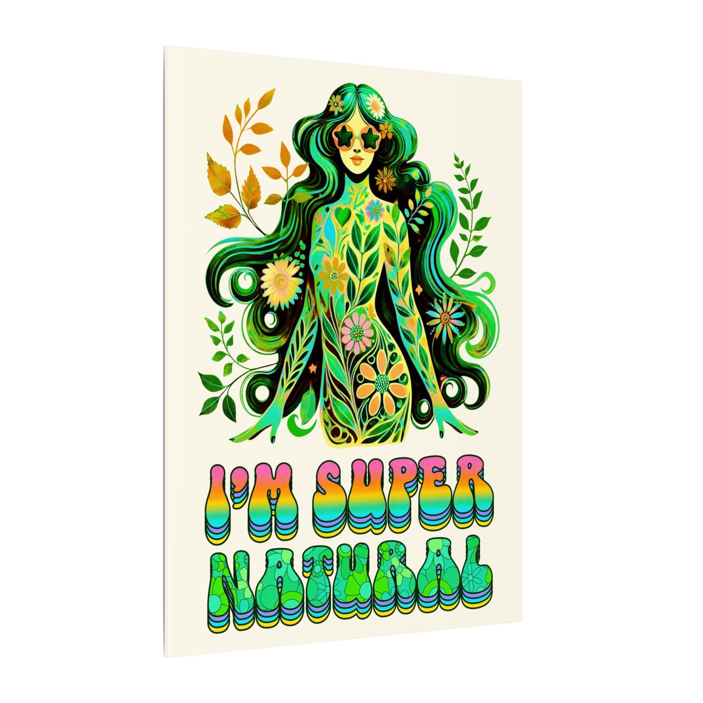 I’m Super Natural – Retro Radiant Affirmation Canvas Wall Art
