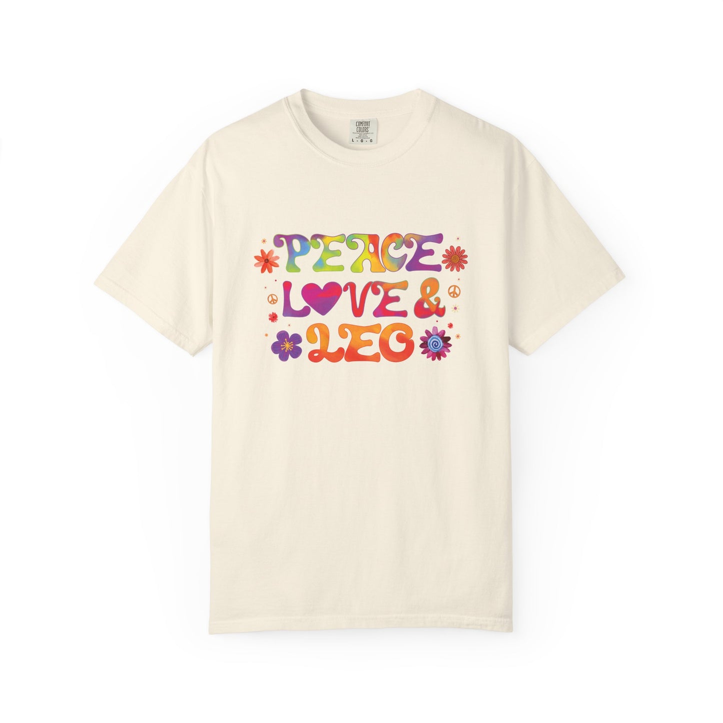 Peace Love & Leo - Retro Groovy Astrology Tee