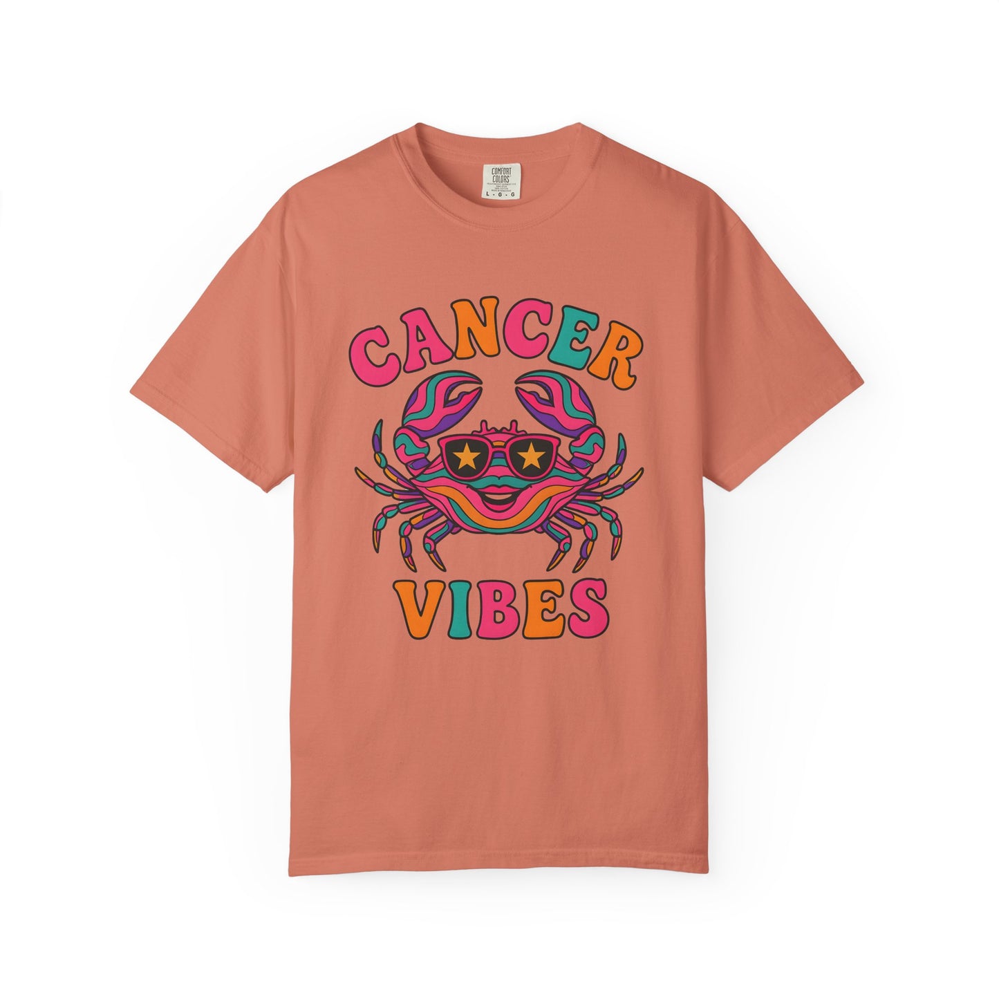 Cancer Vibes Tee – Colorful Retro Zodiac Shirt