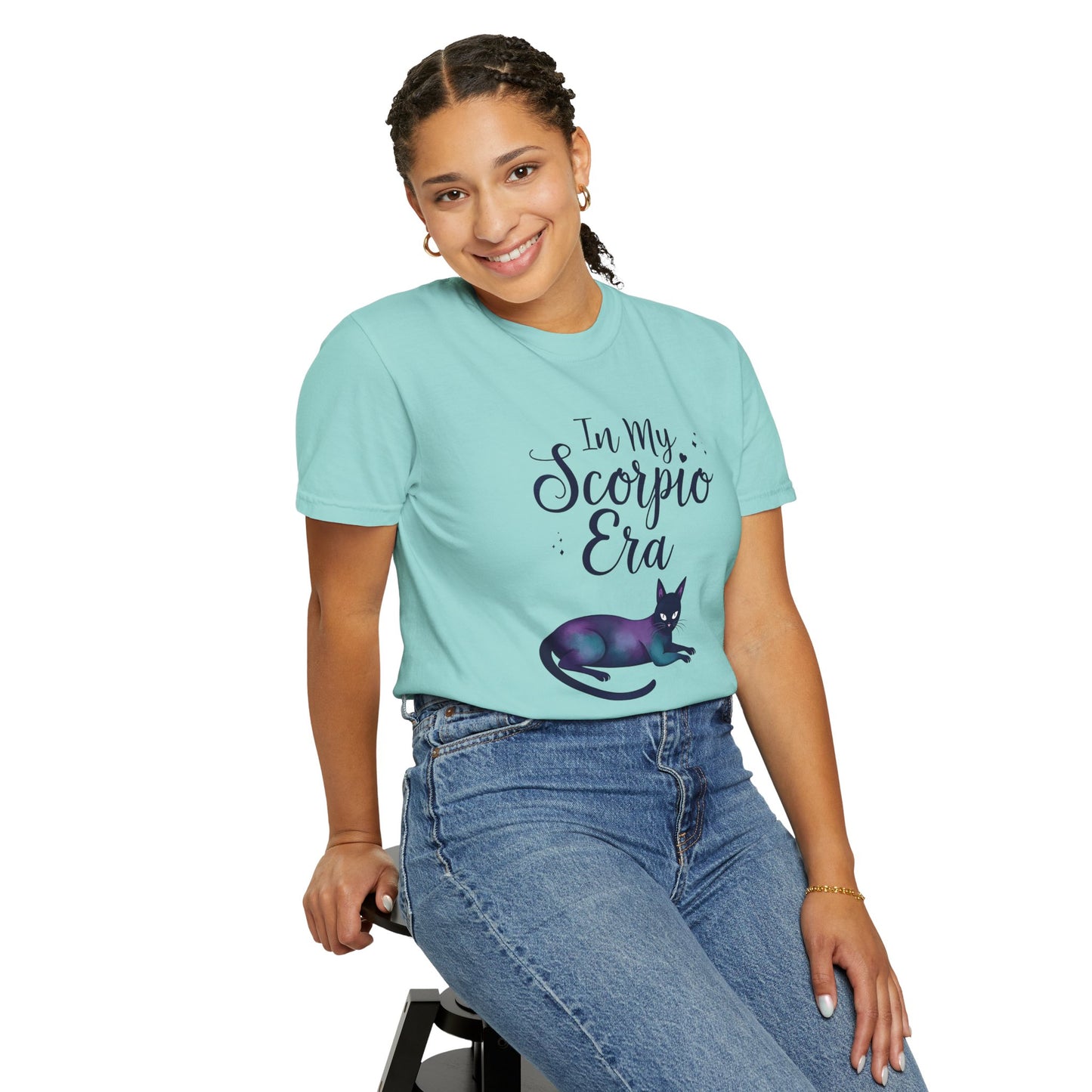 In My Scorpio Era – Mystical Black Cat Tee for the Zodiac Baddie