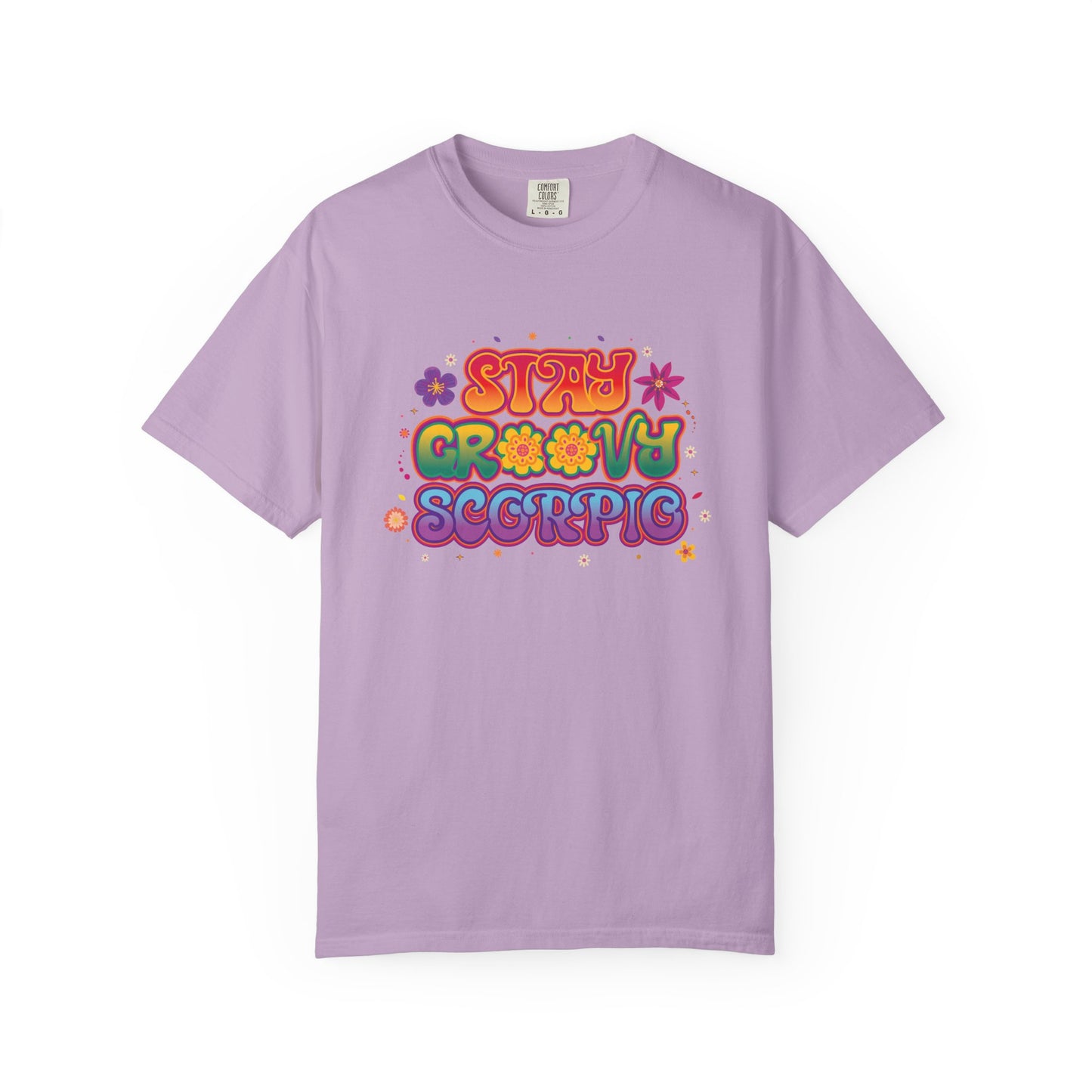 Stay Groovy Scorpio Tee β Groovy Flower Power Zodiac Shirt