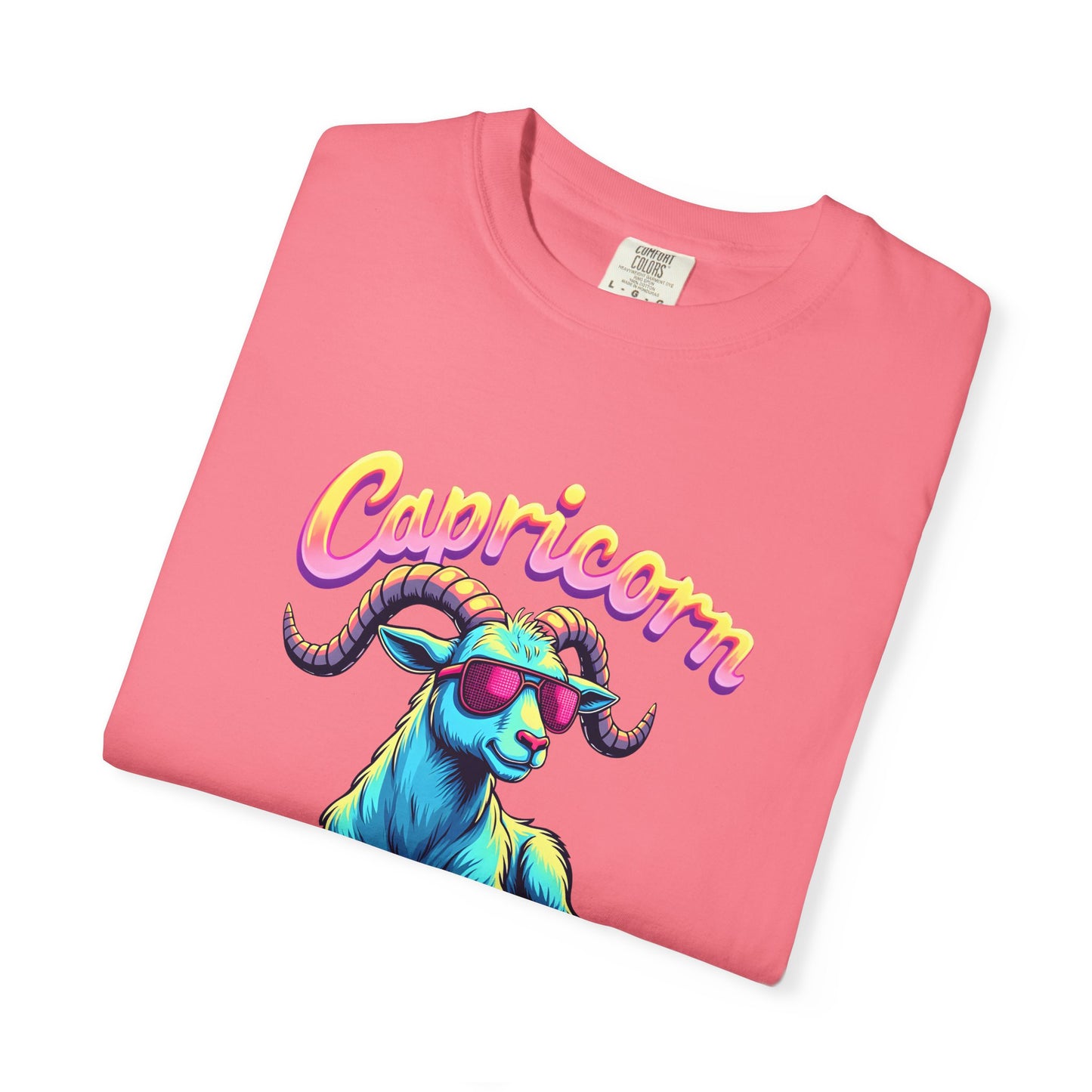 Capricorn G.O.A.T – Retro Neon Astrology Tee