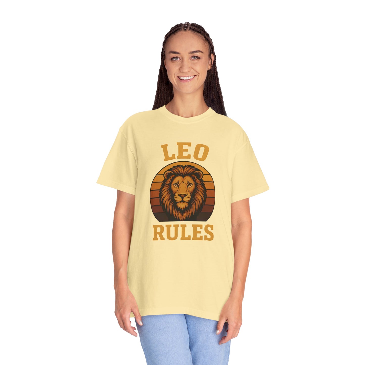 Leo Rules – Vintage Sunset Zodiac Tee
