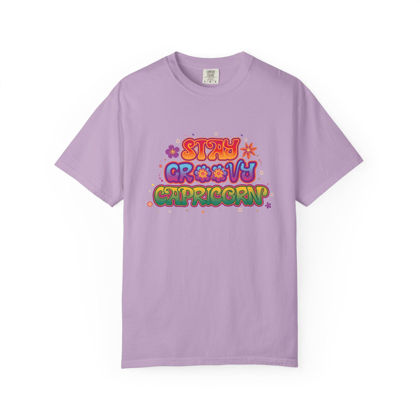 Stay Groovy Capricorn β Retro Flower Power Zodiac Tee