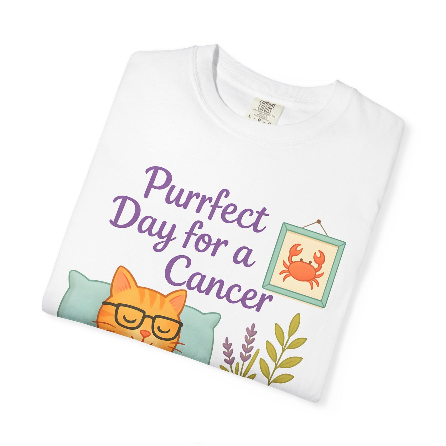 Purrfect Day for a Cancer – Funny Zodiac Cat Tee