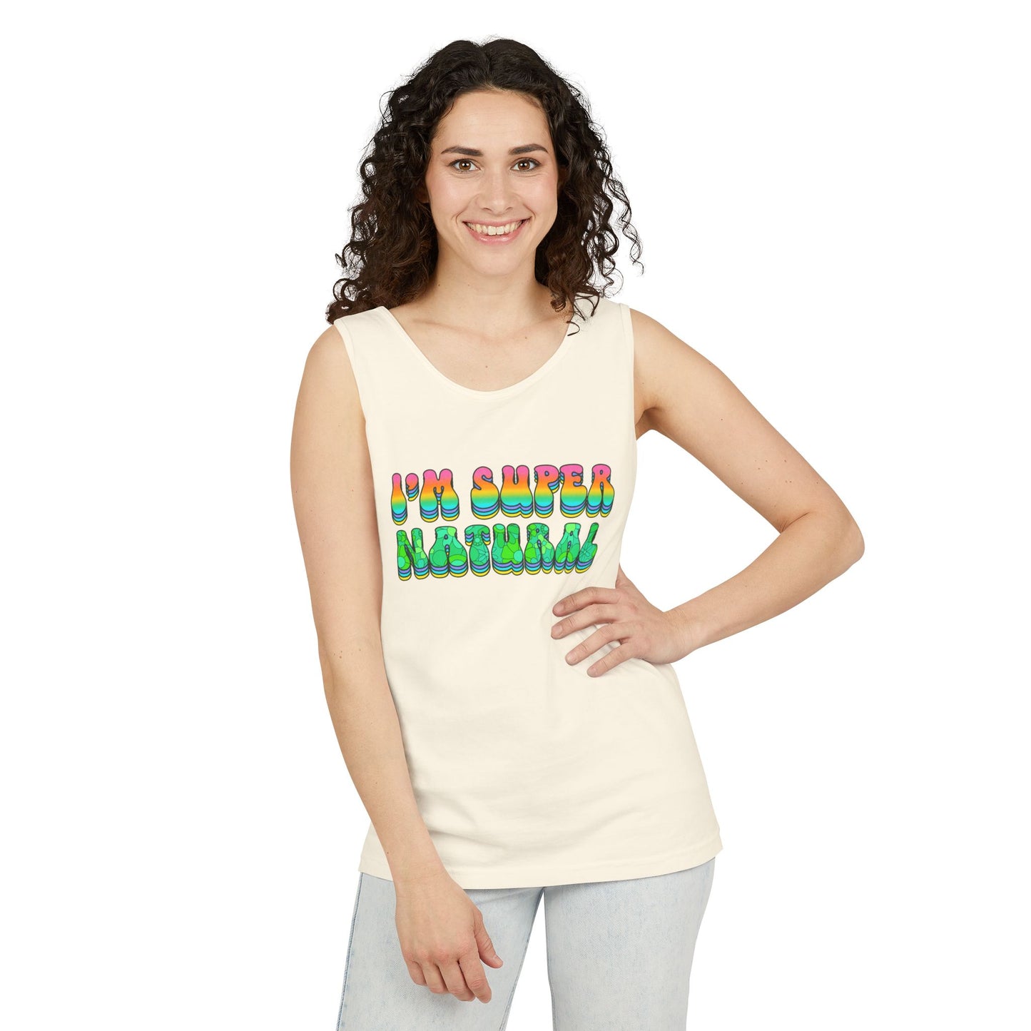 I'm Super Natural - Retro Affirmation virgo Tank Top (Unisex)