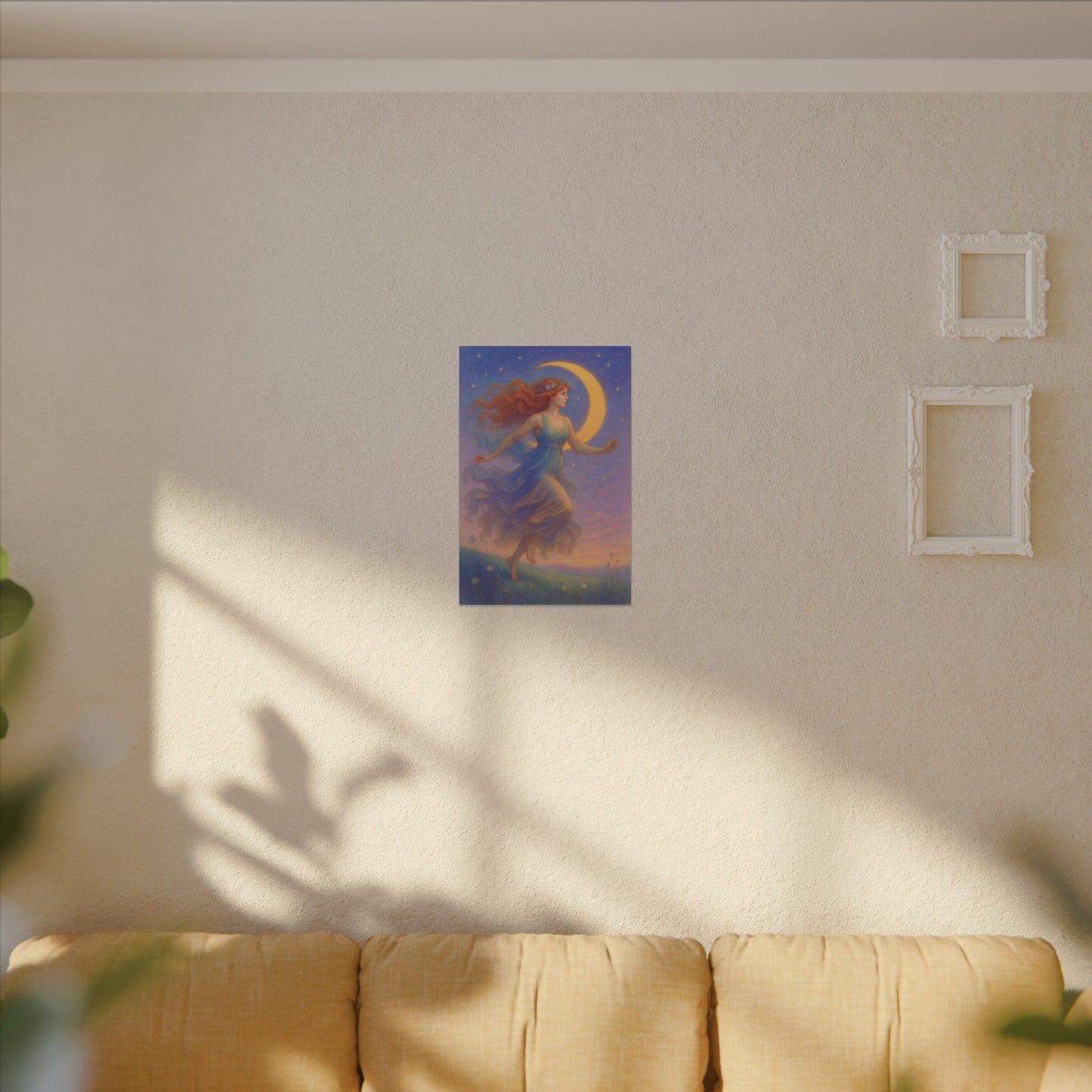 Free Spirit of the Moon – Celestial Goddess Wall Art (Art Nouveau inspired)