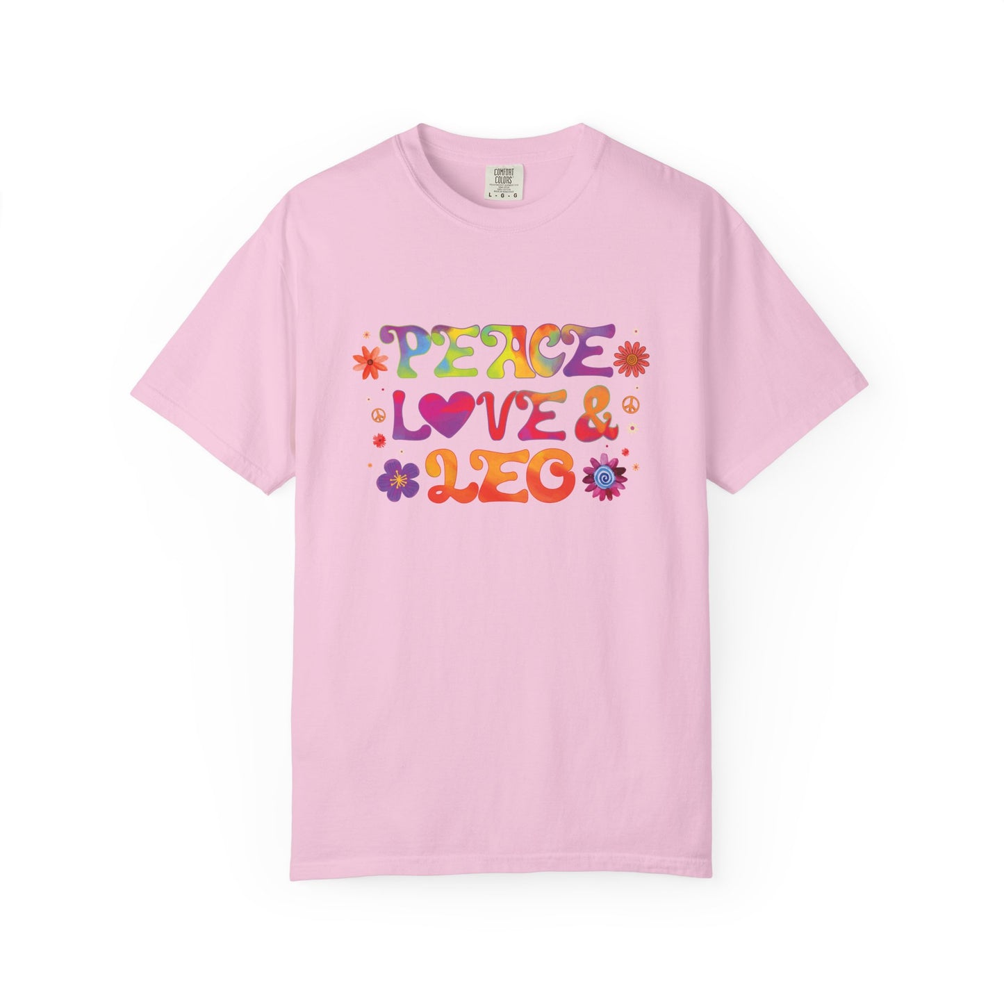 Peace Love & Leo - Retro Groovy Astrology Tee