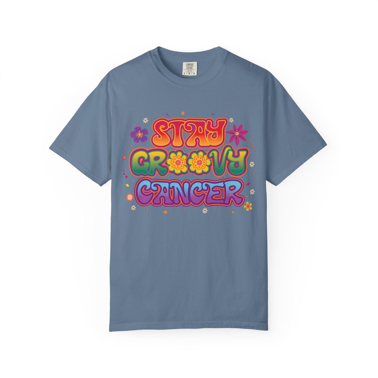 Stay Groovy Cancer Tee – Retro Colorful Zodiac Shirt