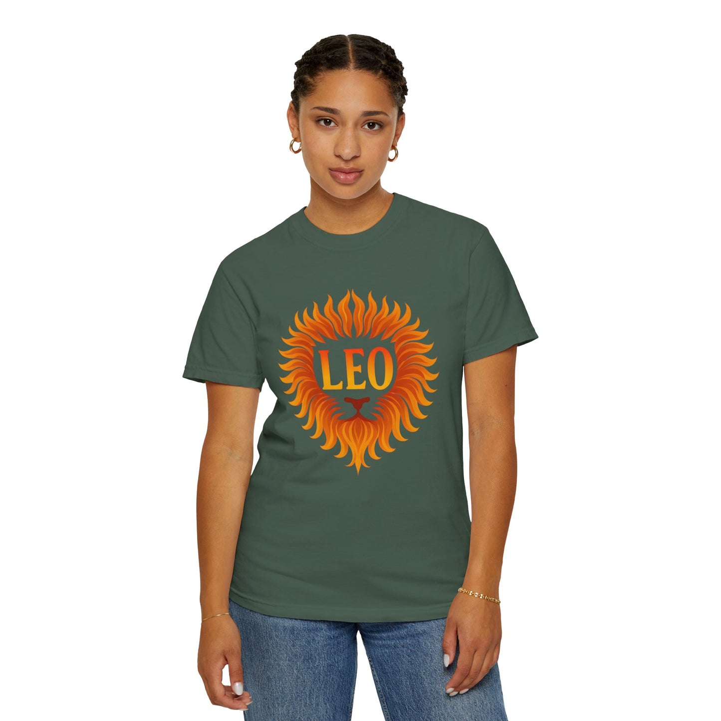 Leo Lion Flame Mane Tee - Vibrant Radiance