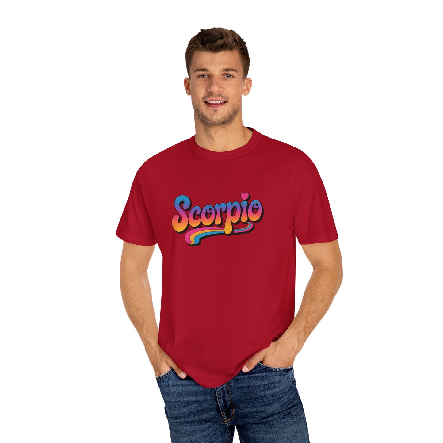 Scorpio Retro Groovy Tee – Multicolor Zodiac Shirt
