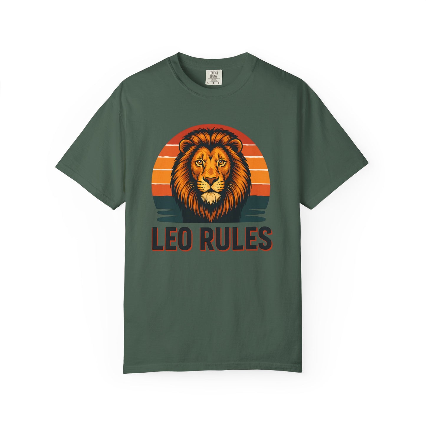 Leo Rules - Retro Rainbow Power Tee