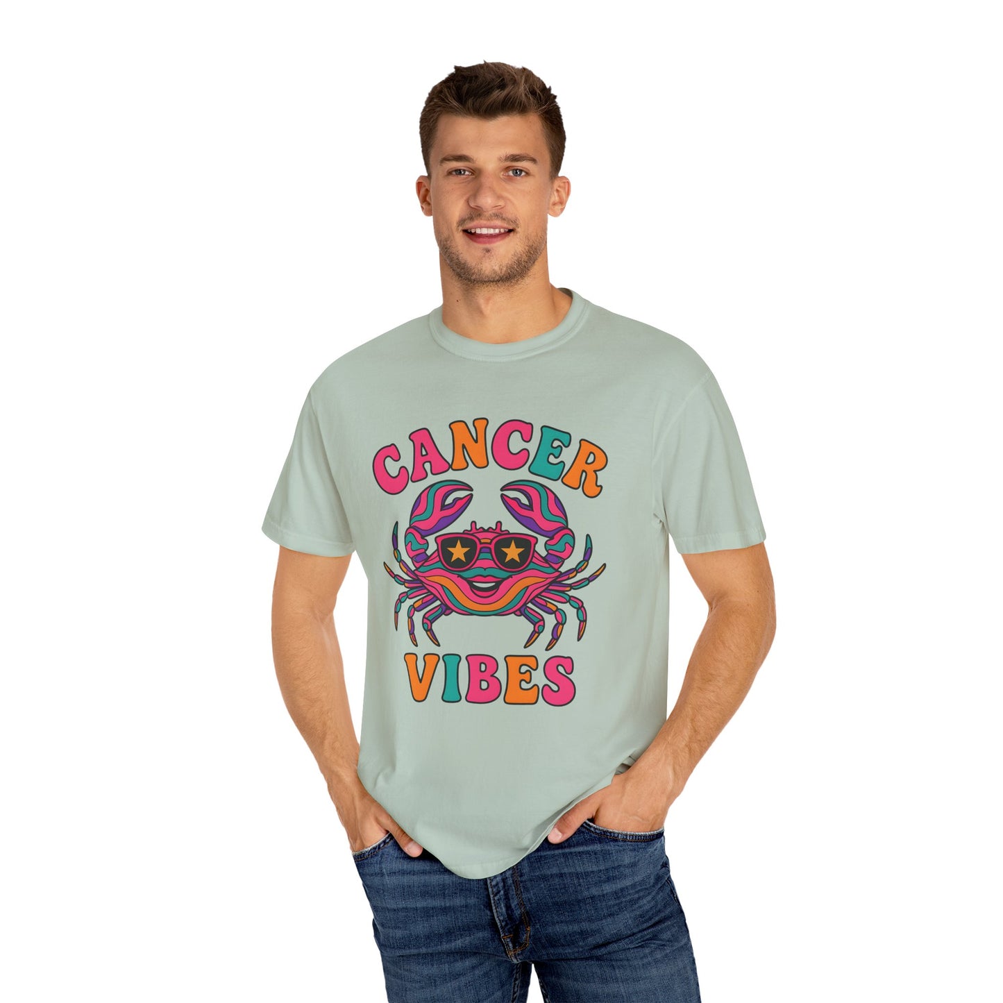 Cancer Vibes Tee – Colorful Retro Zodiac Shirt