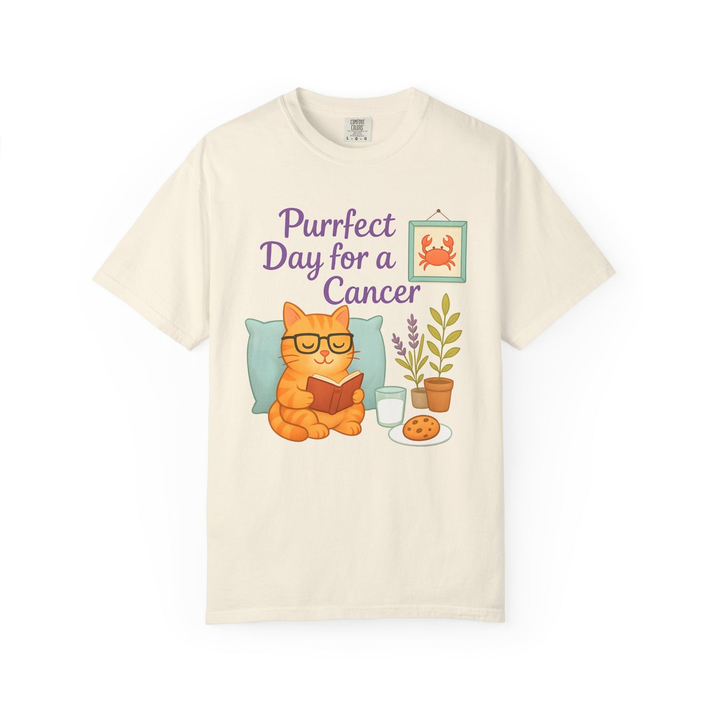 Purrfect Day for a Cancer – Funny Zodiac Cat Tee