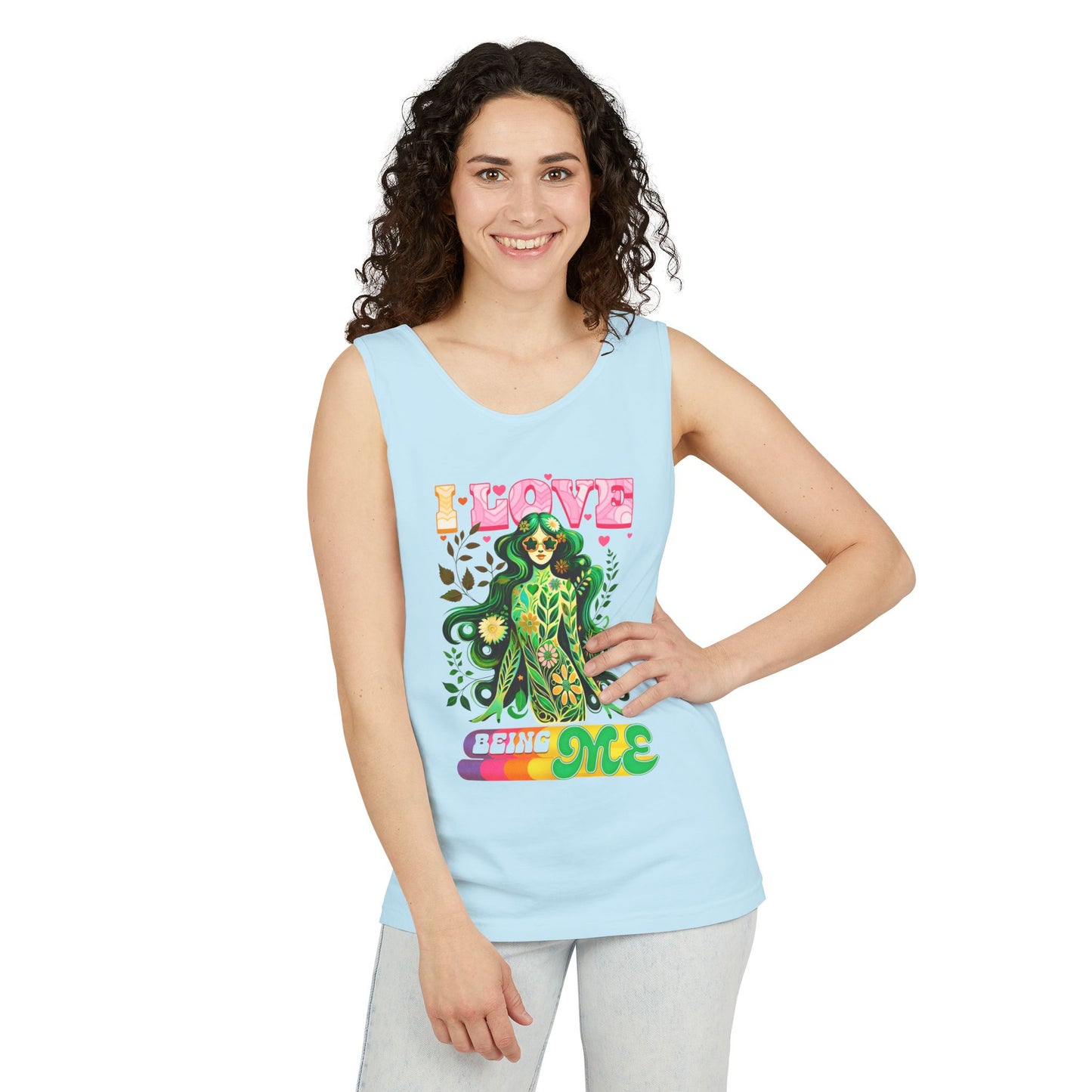 I Love Being Me - Colorful Retro Affirmation Tank (Unisex)