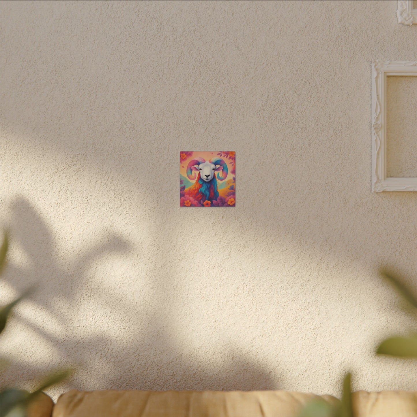 Rainbow Ram - Radiant Blossoms (Aries inspired) Wall Art