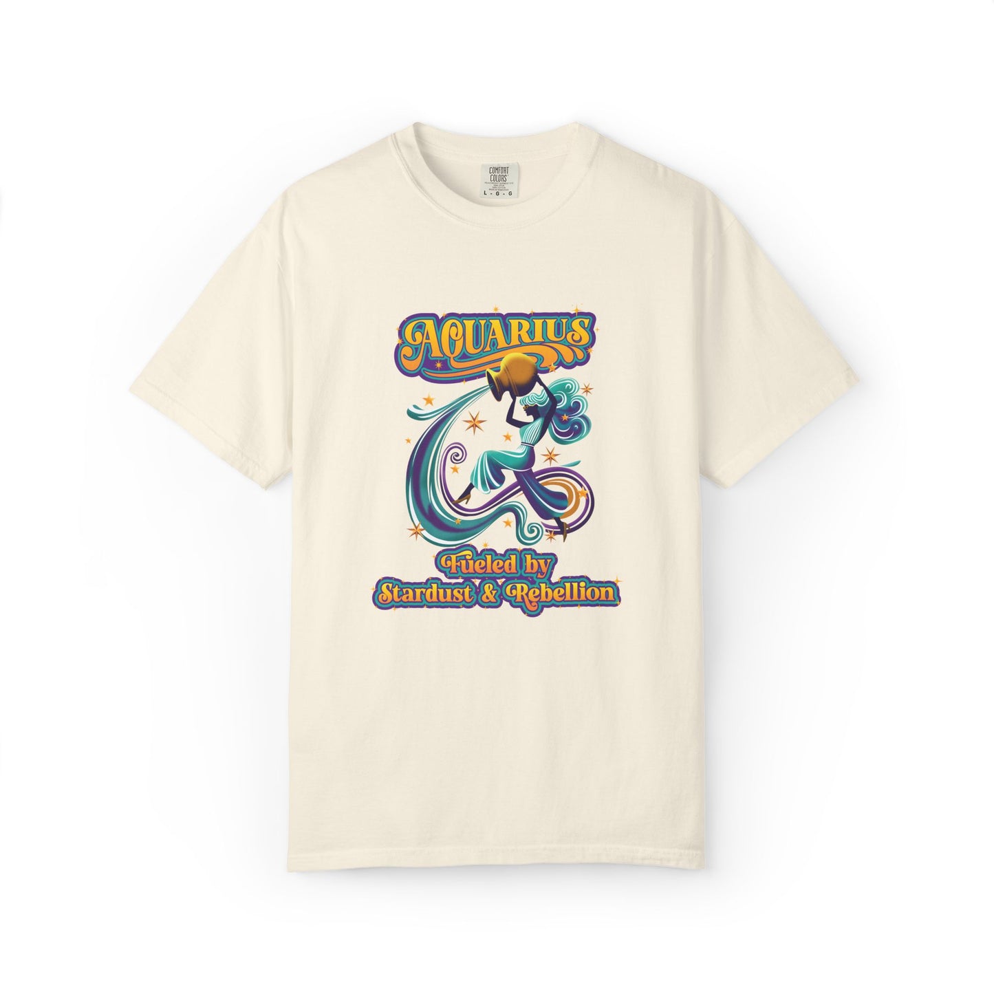 Aquarius Fueled by Stardust & Rebellion – Retro Rebel Tee