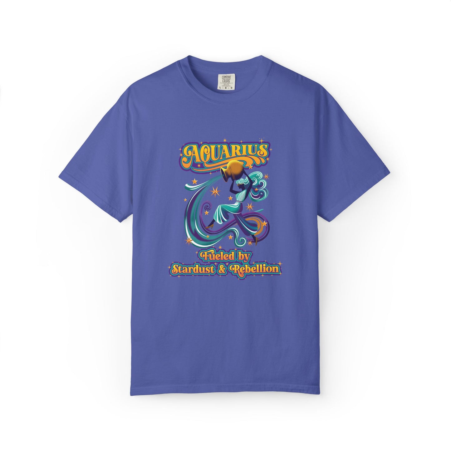 Aquarius Fueled by Stardust & Rebellion – Retro Rebel Tee