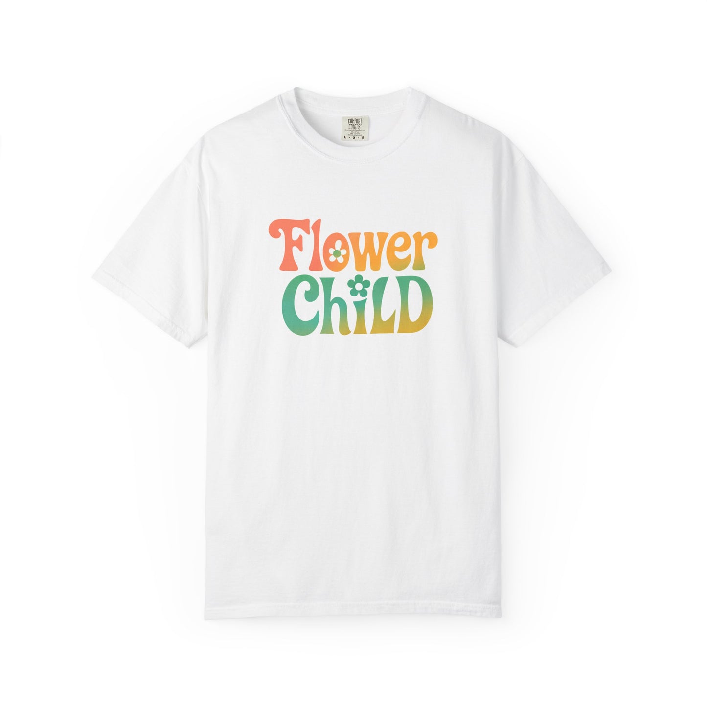Flower Child Retro Colorful Tee – Groovy 70s Comfort Colors Shirt