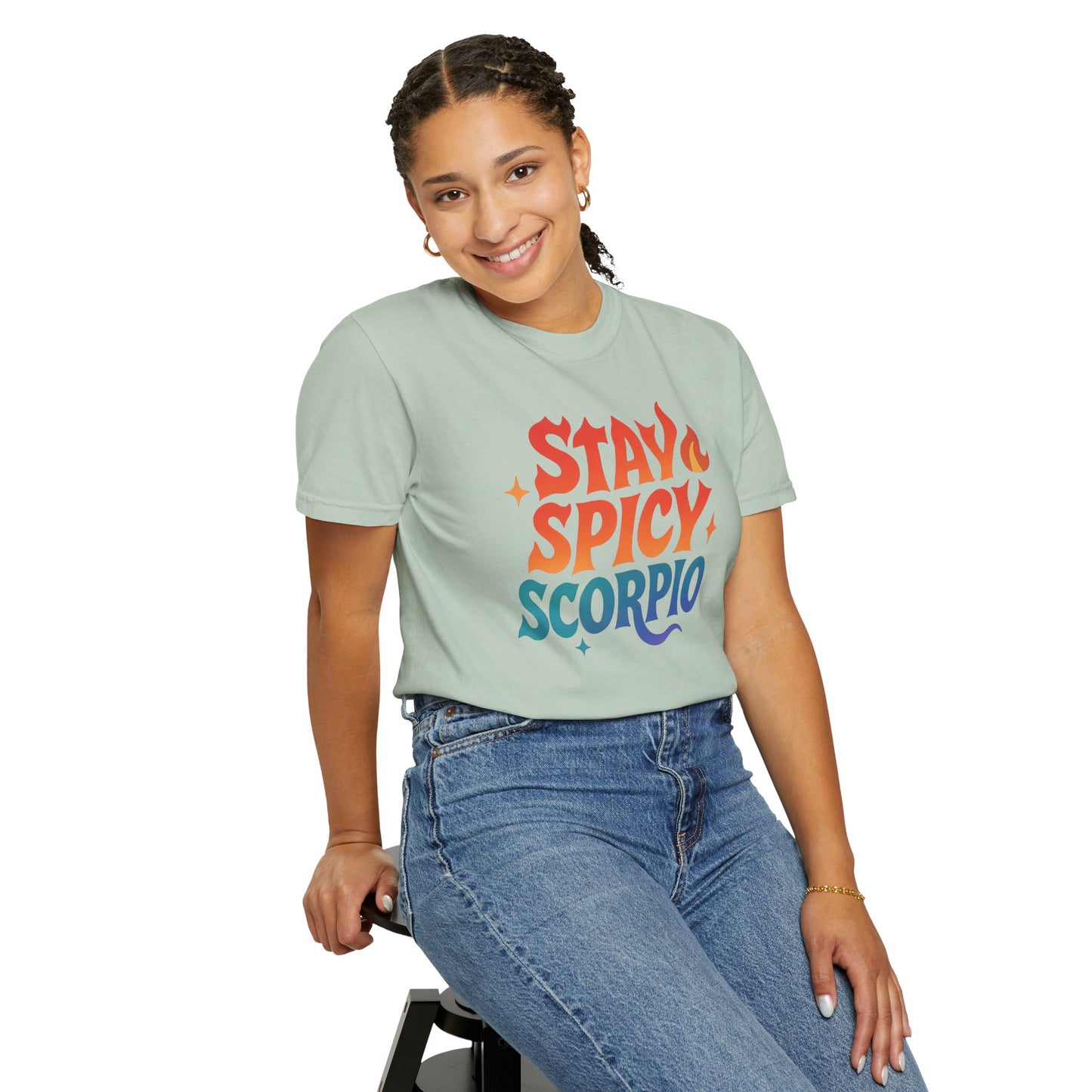 Stay Spicy Scorpio Tee – Colorful Zodiac Shirt