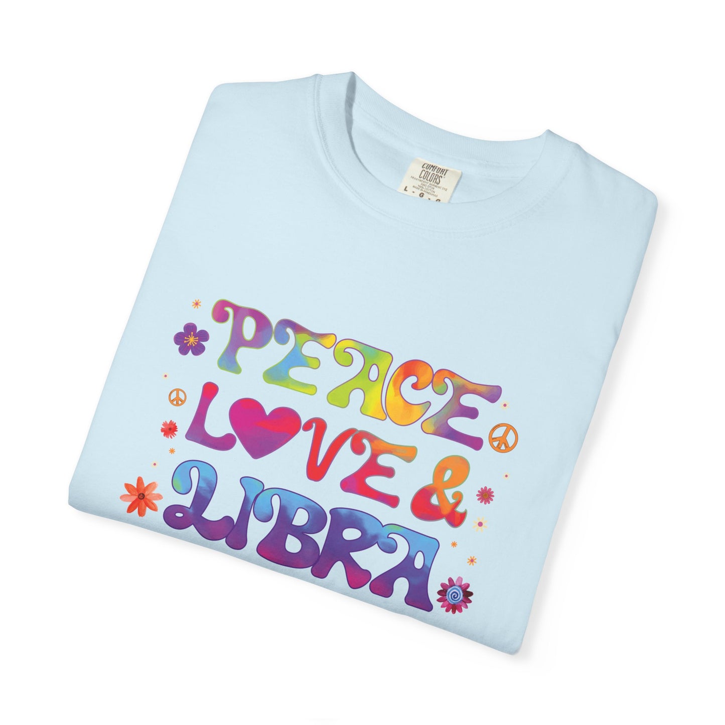 Peace Love & Libra – Groovy 70s-Inspired Zodiac Tee