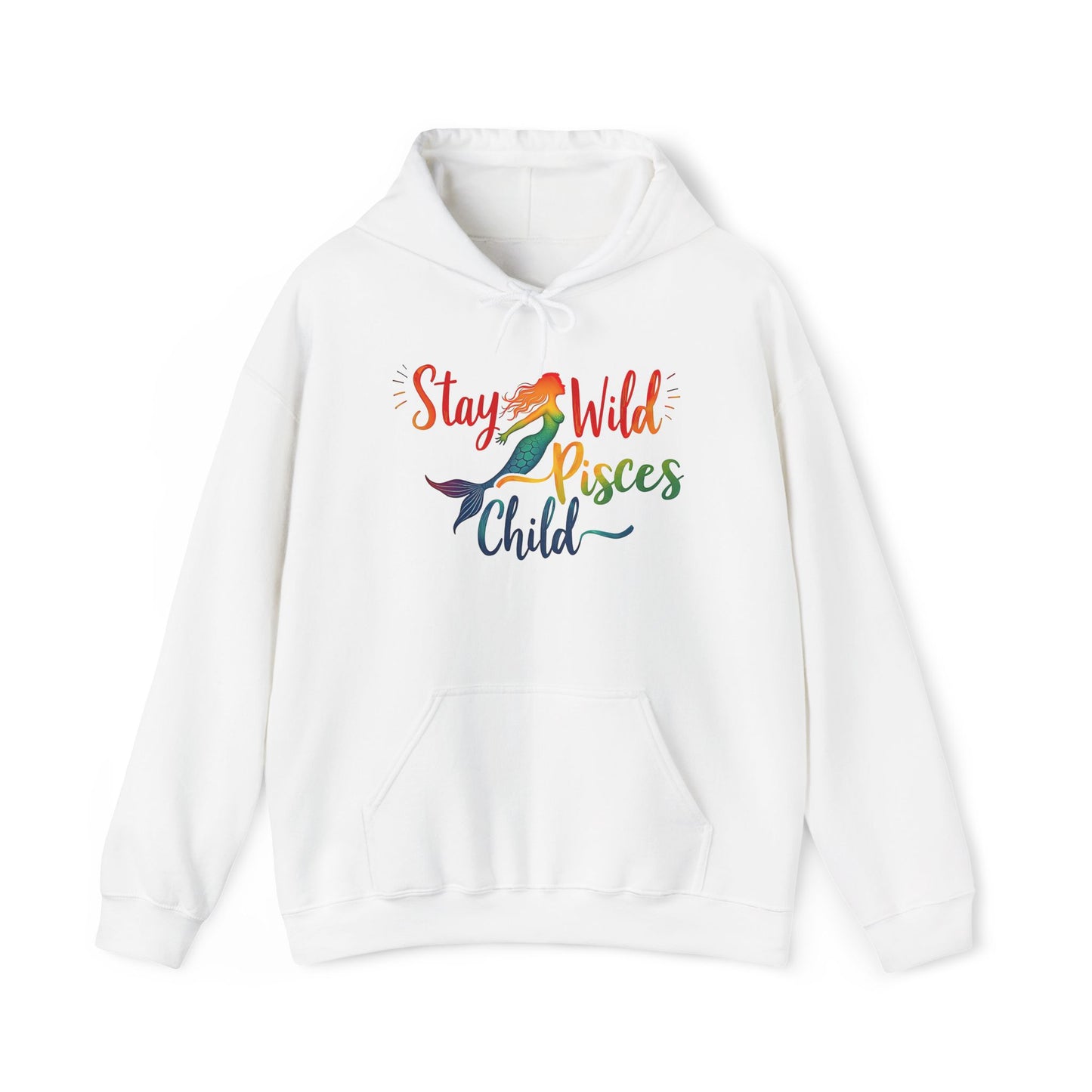 Stay Wild Pisces Child Hoodie | Rainbow Mermaid Astrology Sweatshirt | Cozy Zodiac Gift for Dreamers | Water Sign Starry Pullover | Mystical Pisces Apparel