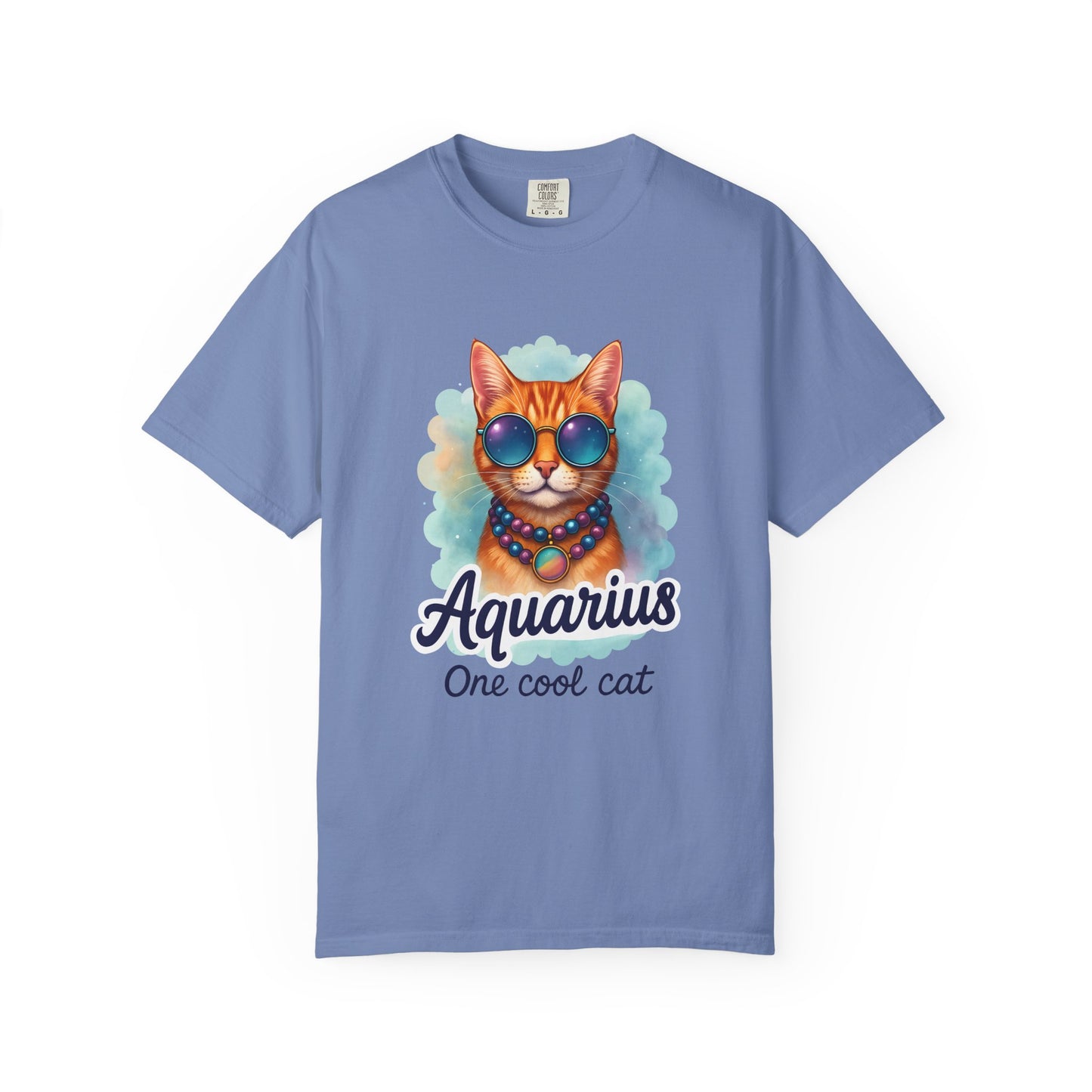Aquarius One Cool Cat – Groovy Cosmic Kitty T-shirt