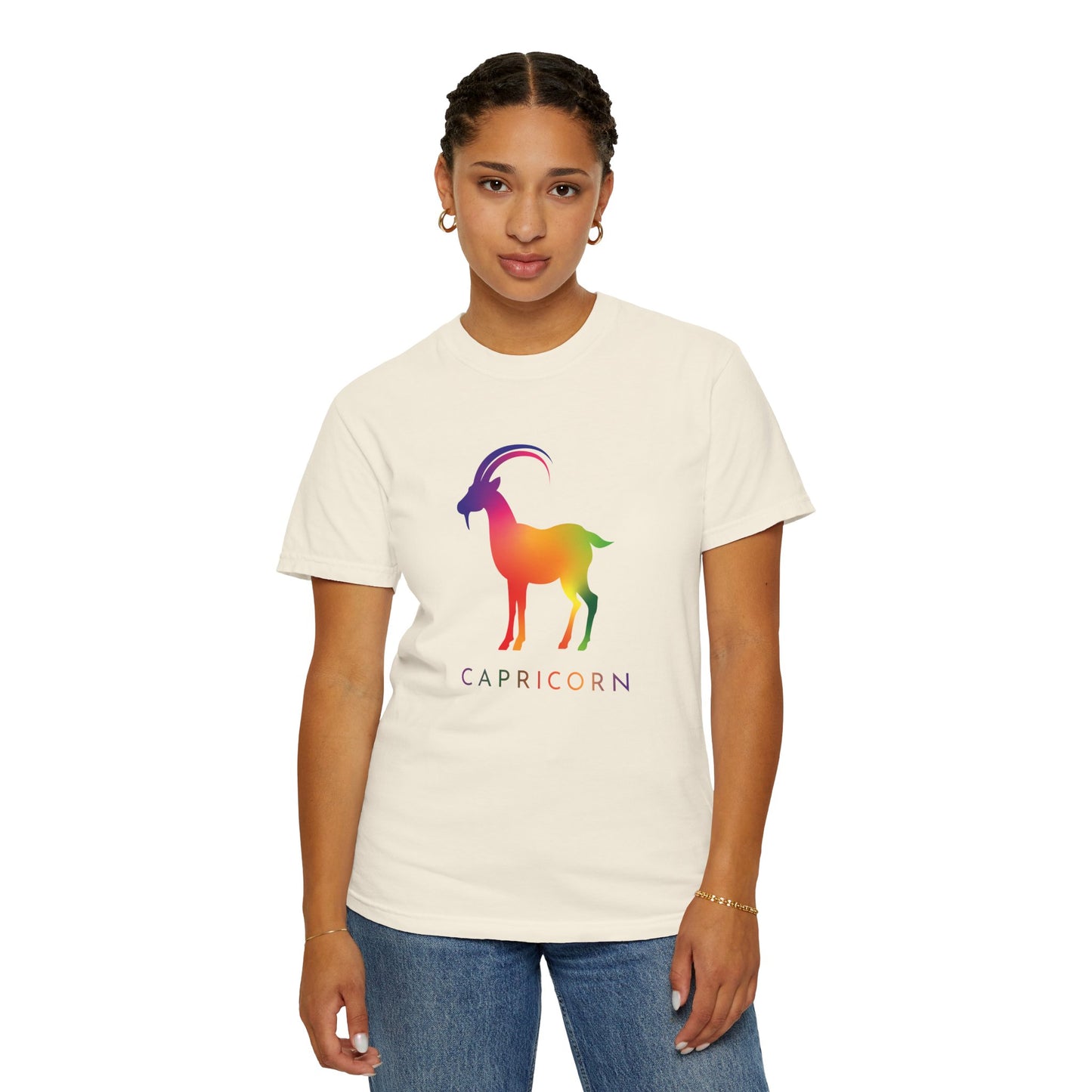 Capricorn β Rainbow Gradient Zodiac Goat Tee