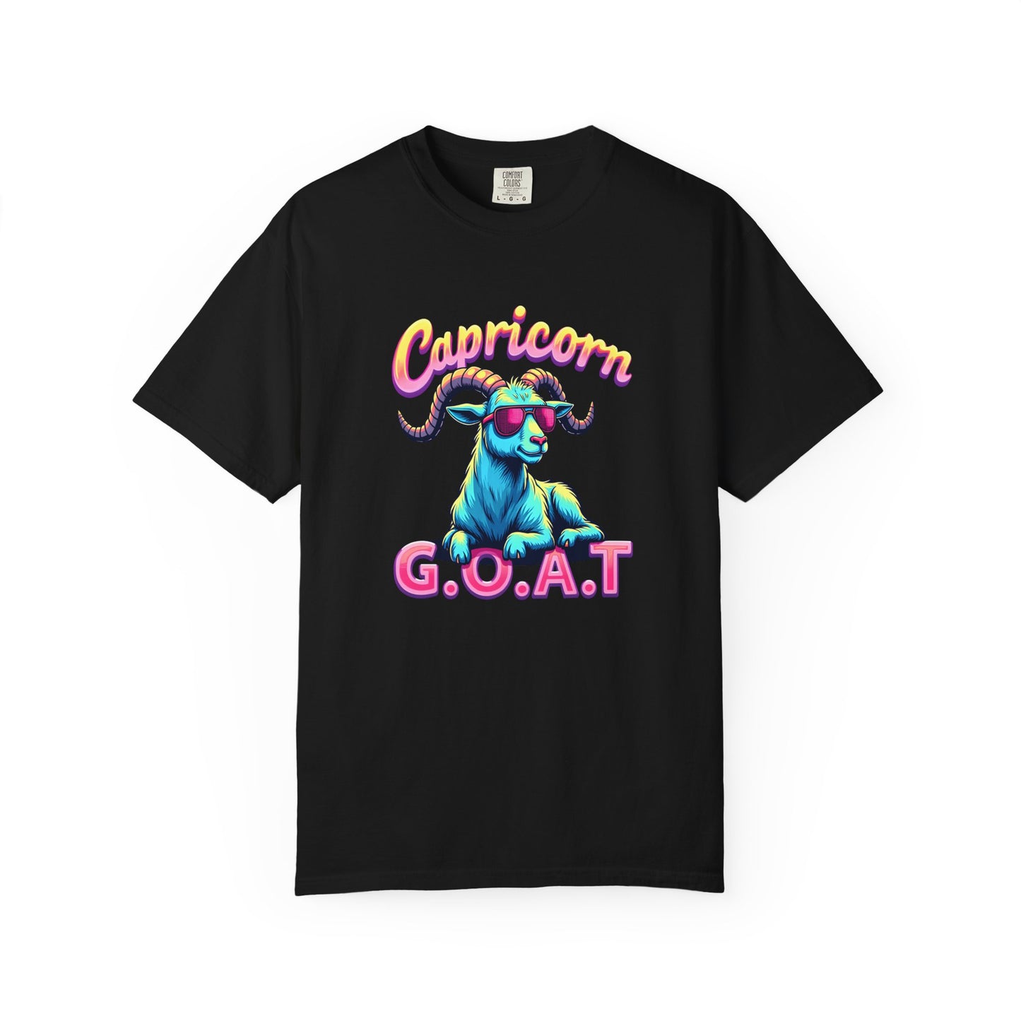 Capricorn G.O.A.T – Retro Neon Astrology Tee