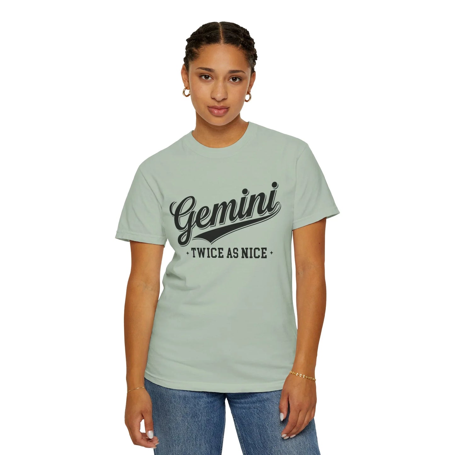 Gemini “Twice As Nice” Zodiac- Retro Astrology Tee - Unisex Graphic Shirt - Enchanted Sky