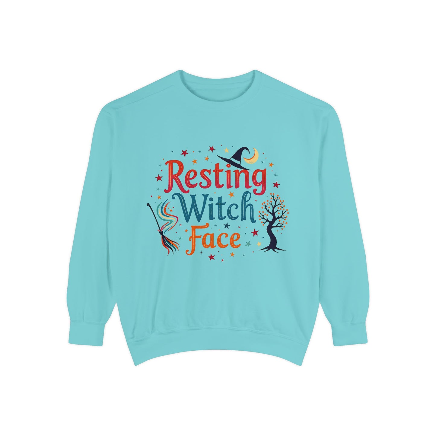 Resting Witch Face Sweatshirt – Retro Halloween Witch Pullover