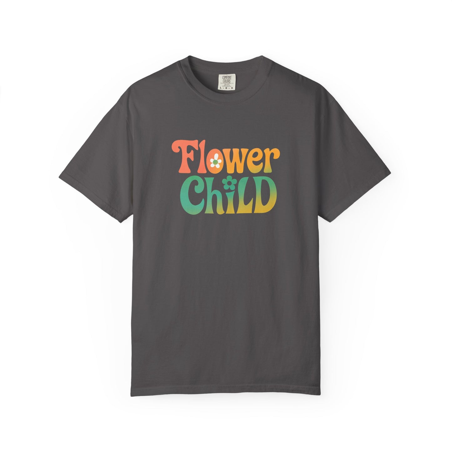 Flower Child Retro Colorful Tee – Groovy 70s Comfort Colors Shirt