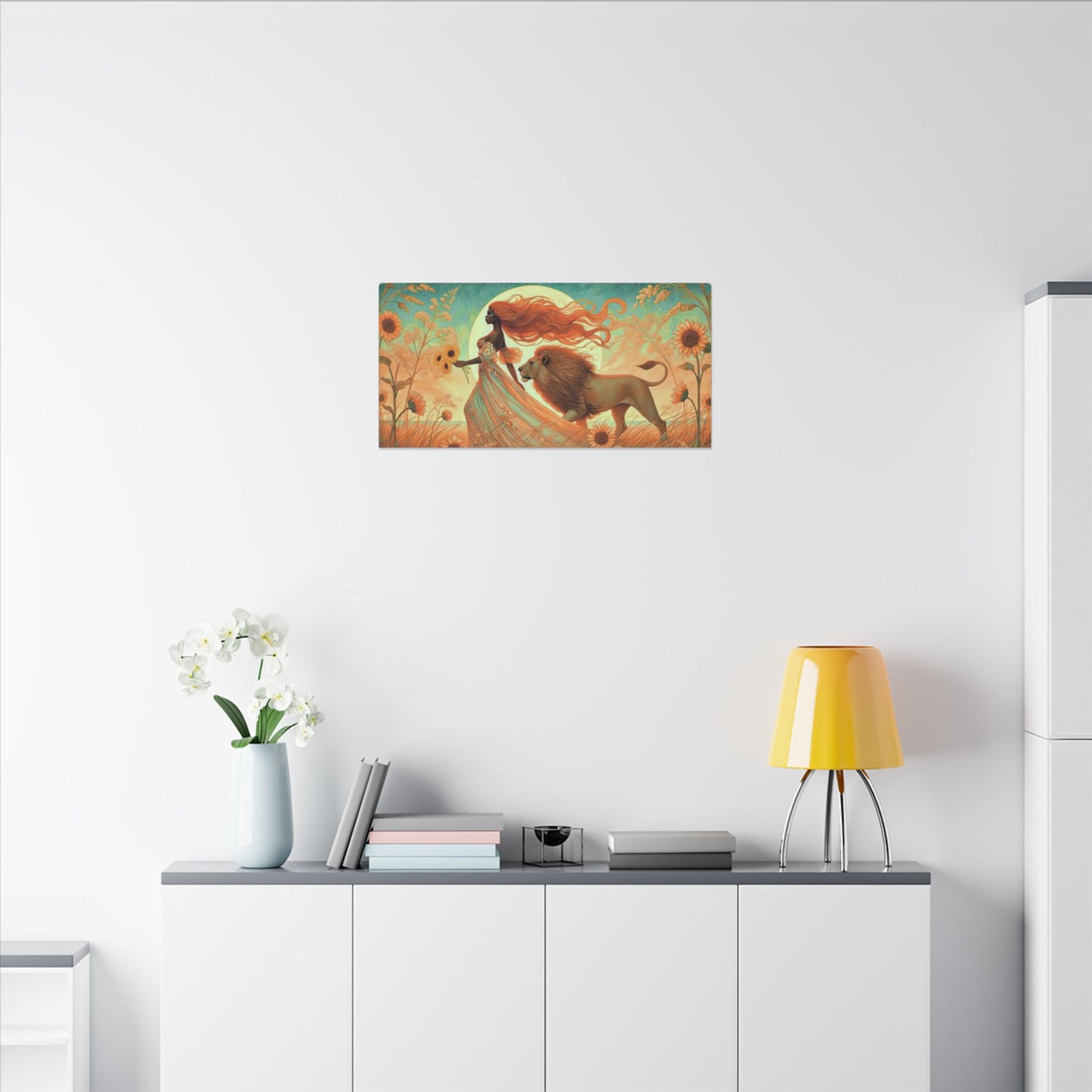 Leo Radiance – Regal Majesty Zodiac Canvas Wall Art
