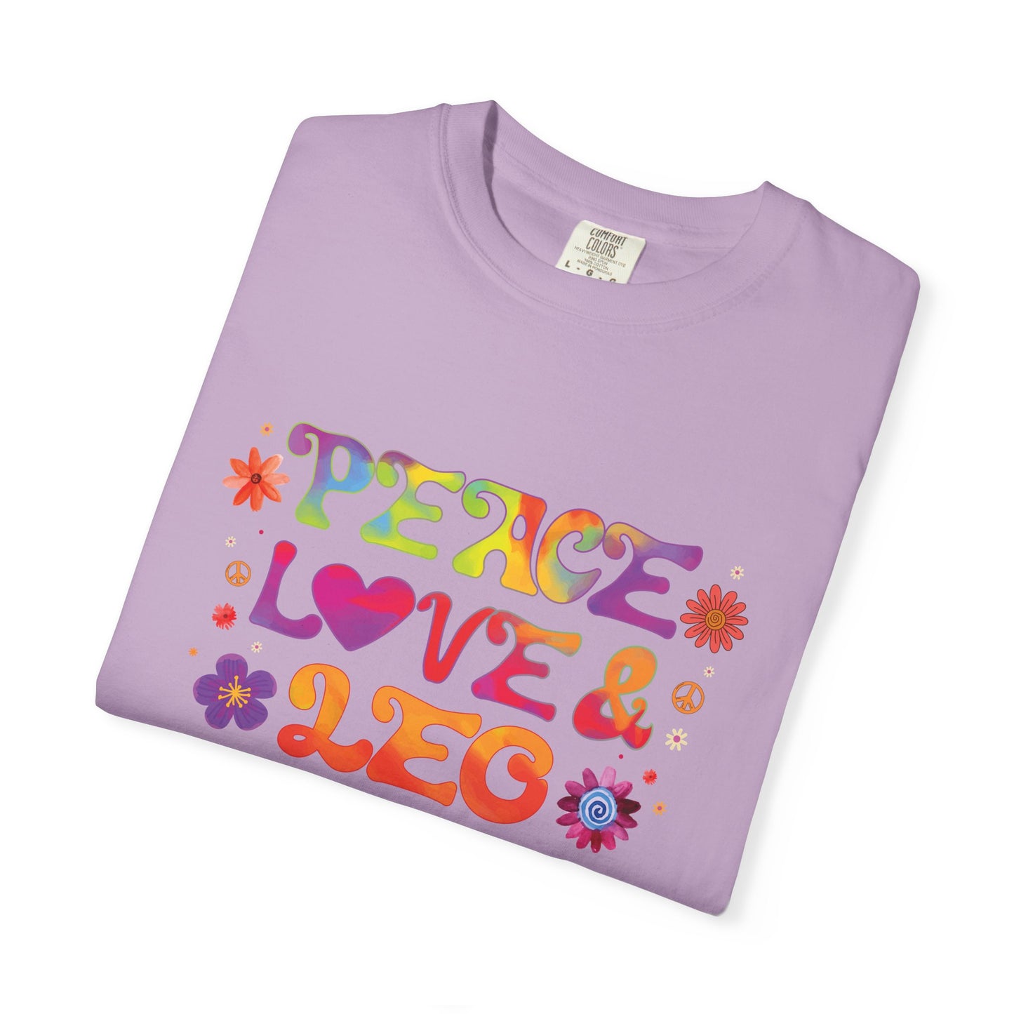 Peace Love & Leo - Retro Groovy Astrology Tee